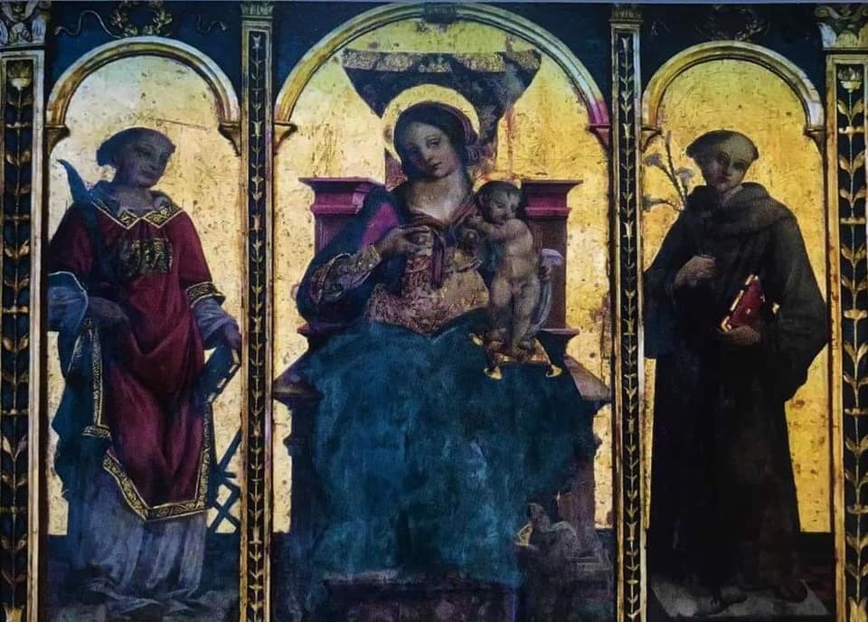 Cattedrale di san Matteo. Il transetto:trittico del XVI secolo #laculturanonsiferma