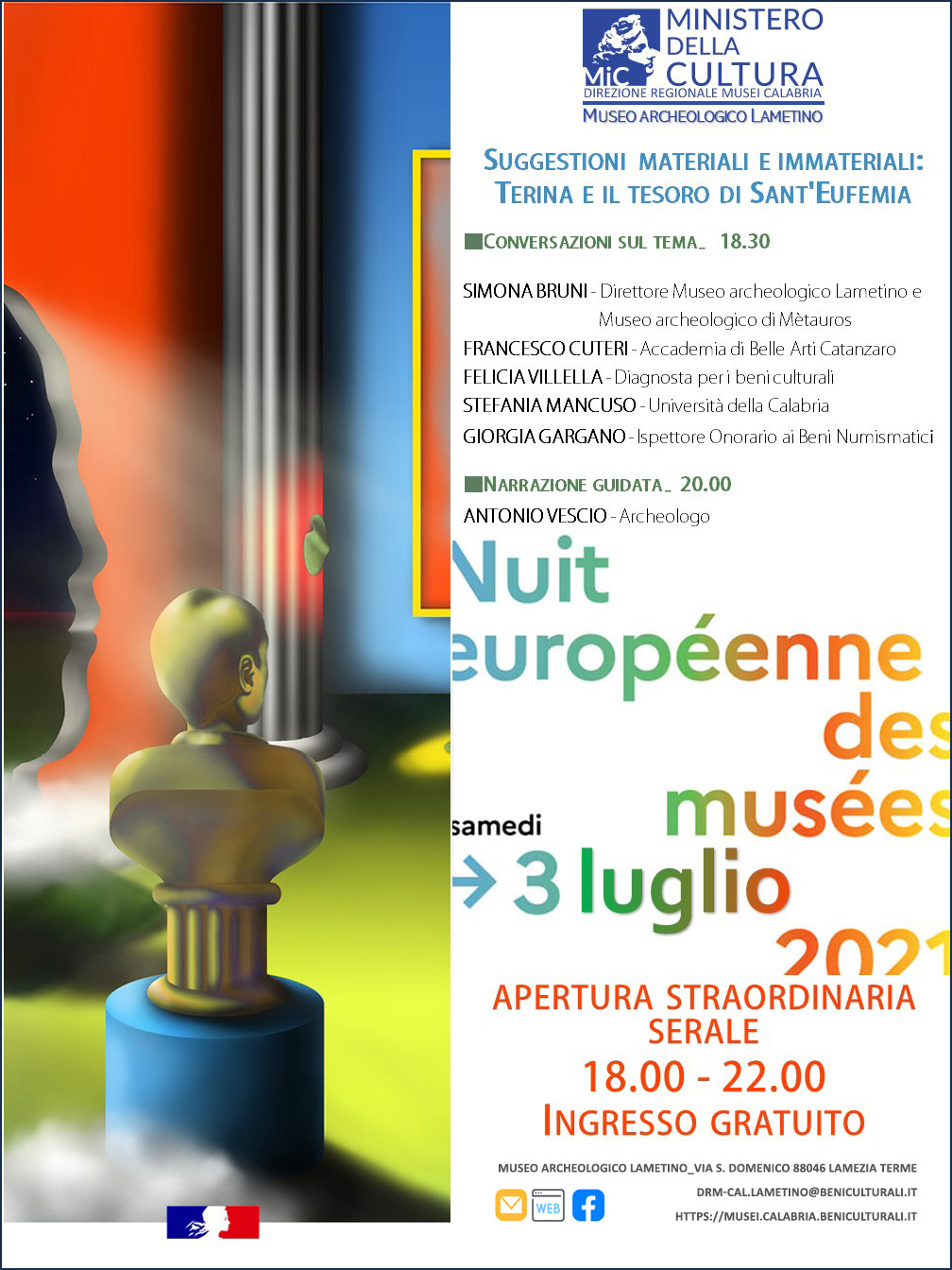 Notte Europea dei Musei al Museo archeologico lametino - Suggestioni materiali e immateriali: Terina e il tesoro di Sant’Eufemia
