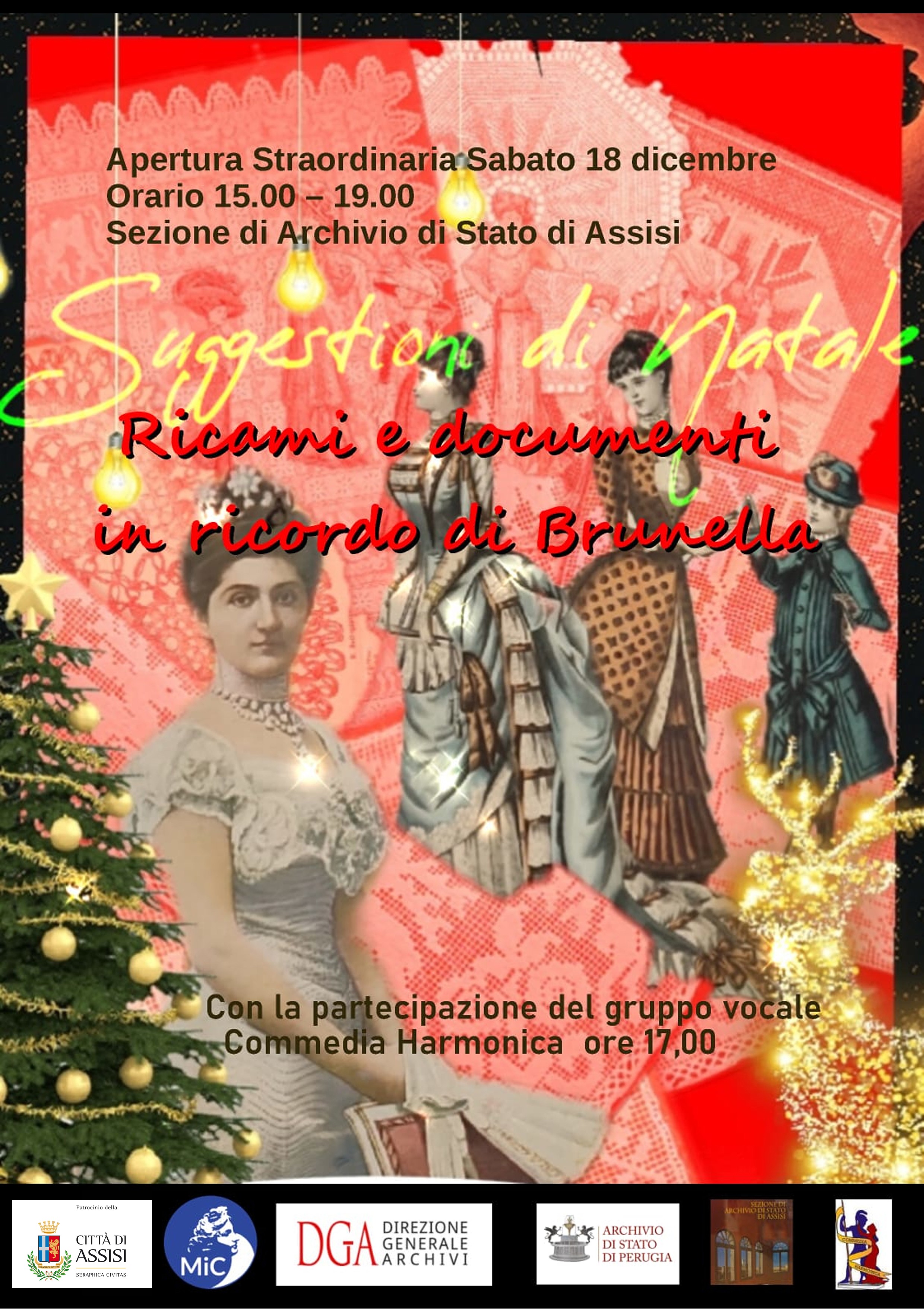 SUGGESTIONI DI NATALE. RICAMI E DOCUMENTI IN RICORDO DI BRUNELLA
