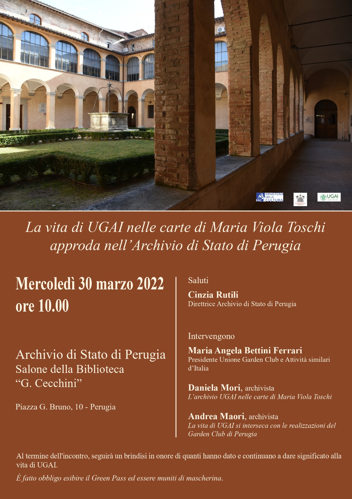 La vita di UGAI nelle carte di Maria Viola Toschi approdanell'Archivio di Stato di Perugia