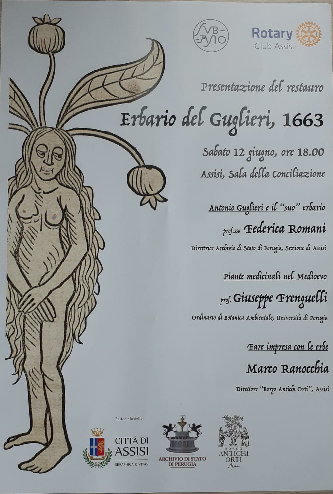"Erbario del Guglieri (1663)". Presentazione del restauro.