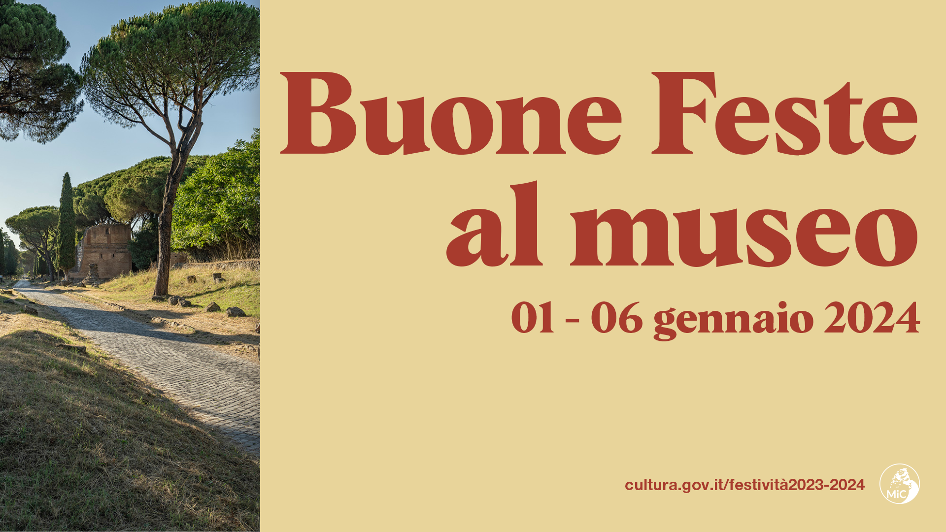 Apertura straordinaria di tutti i siti del Parco dell'Appia lunedì 1° gennaio!
