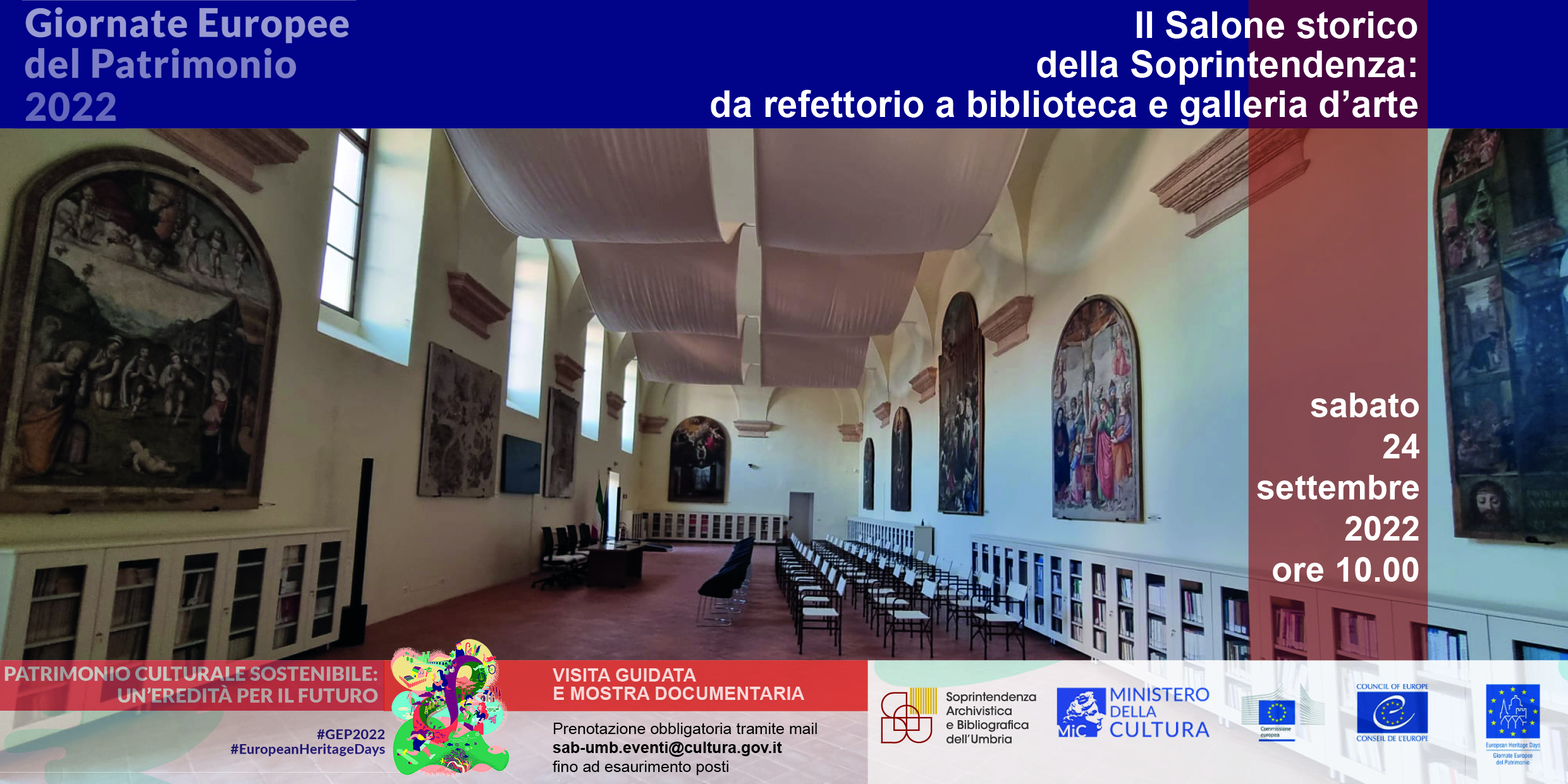 Il Salone storico della Soprintendenza: da refettorio a biblioteca e galleria d'arte