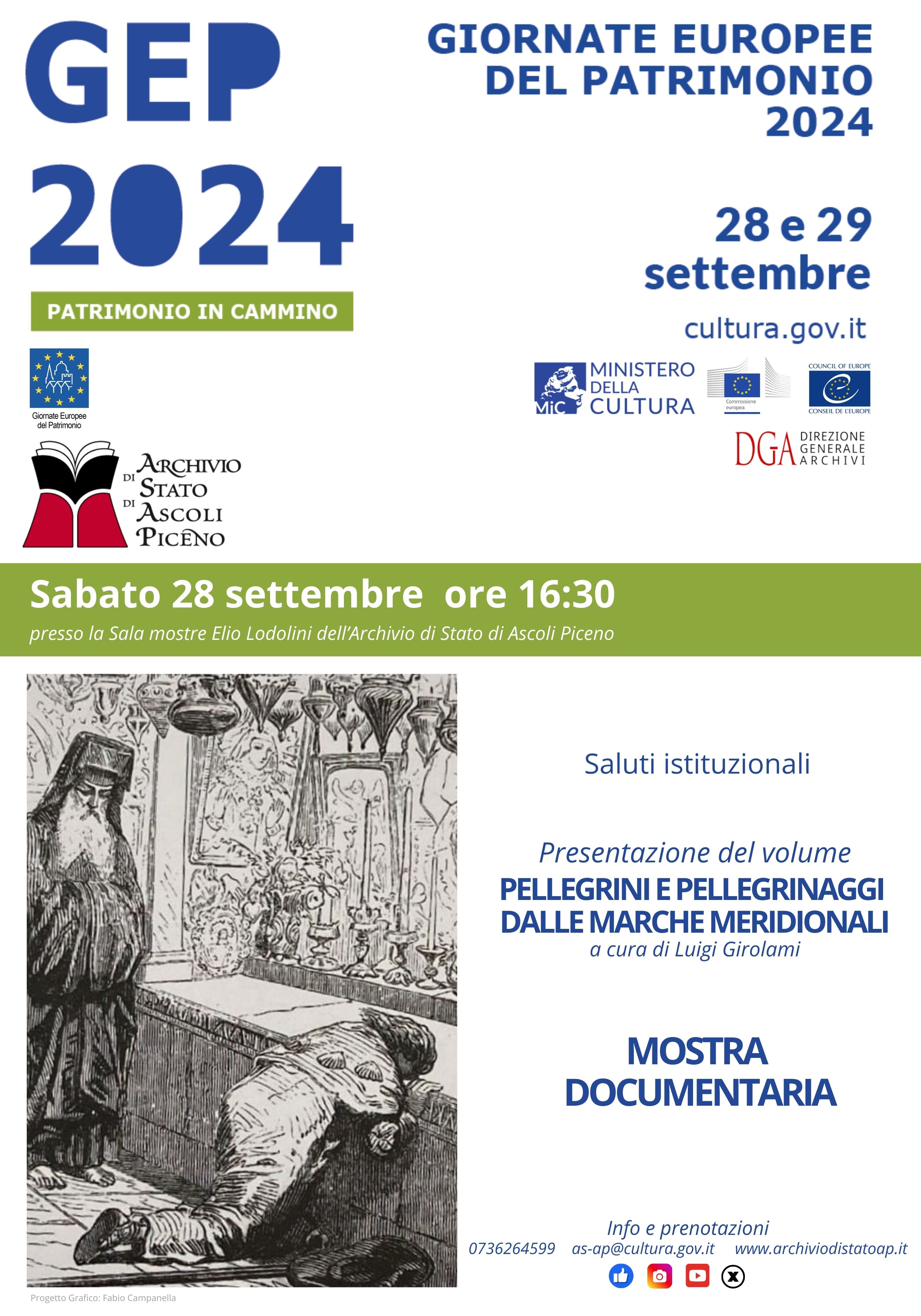 PRESENTAZIONE VOLUME “PELLEGRINI E PELLEGRINAGGI DALLE MARCHE MERIDIONALI” e MOSTA DOCUMENTARIA