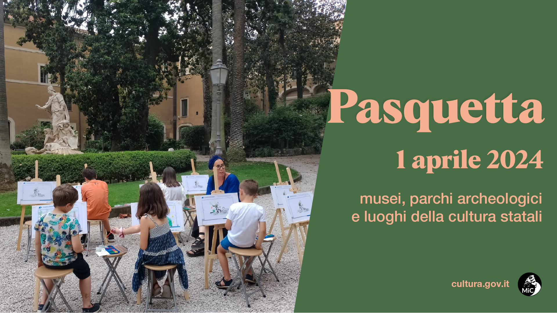 Laboratorio di pittura en plein air nel giardino di Palazzo Venezia - Bambini e famiglie al VIVE