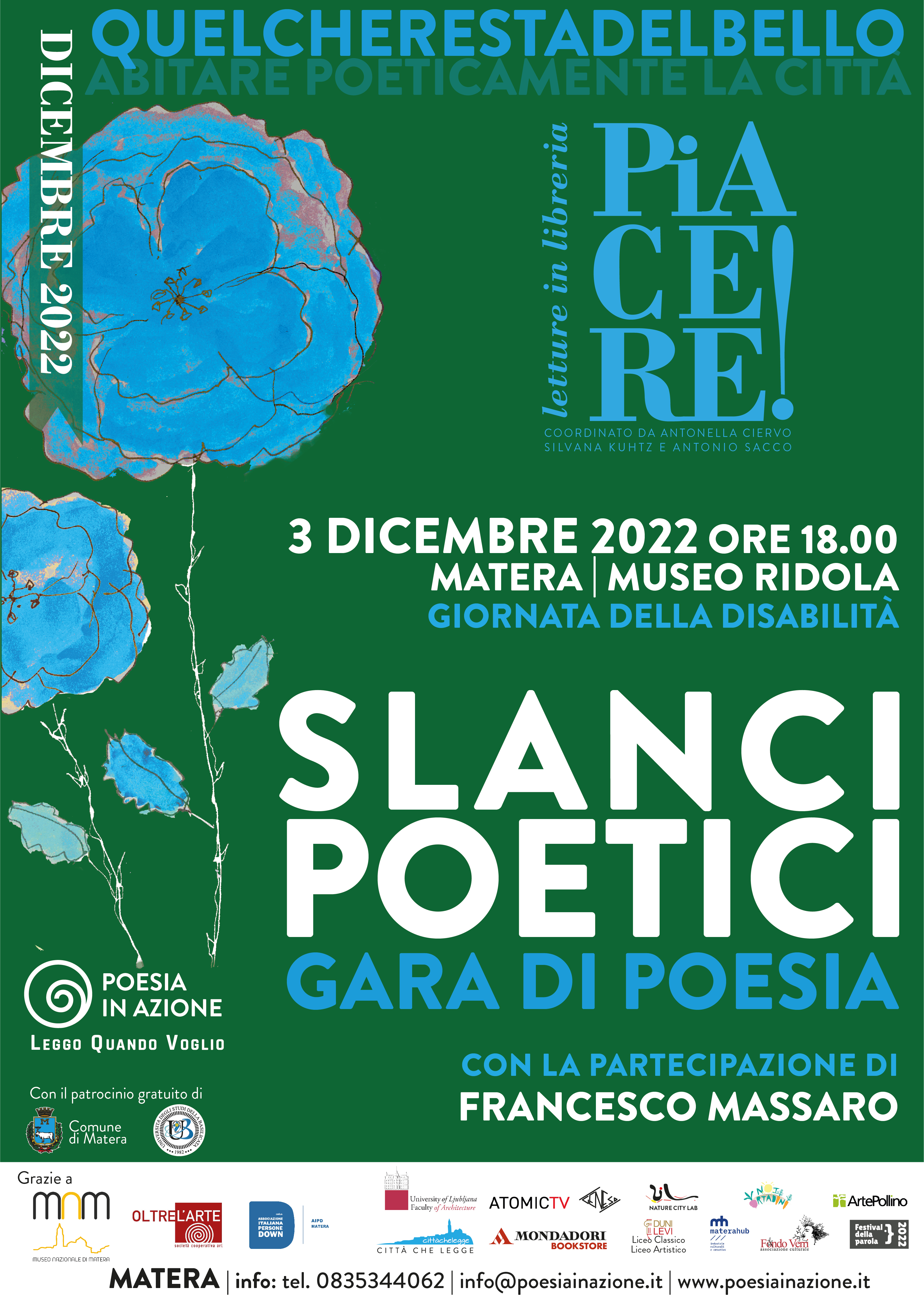 Gli SLANCI POETICI per la Giornata internazionale delle persone con disabilità
