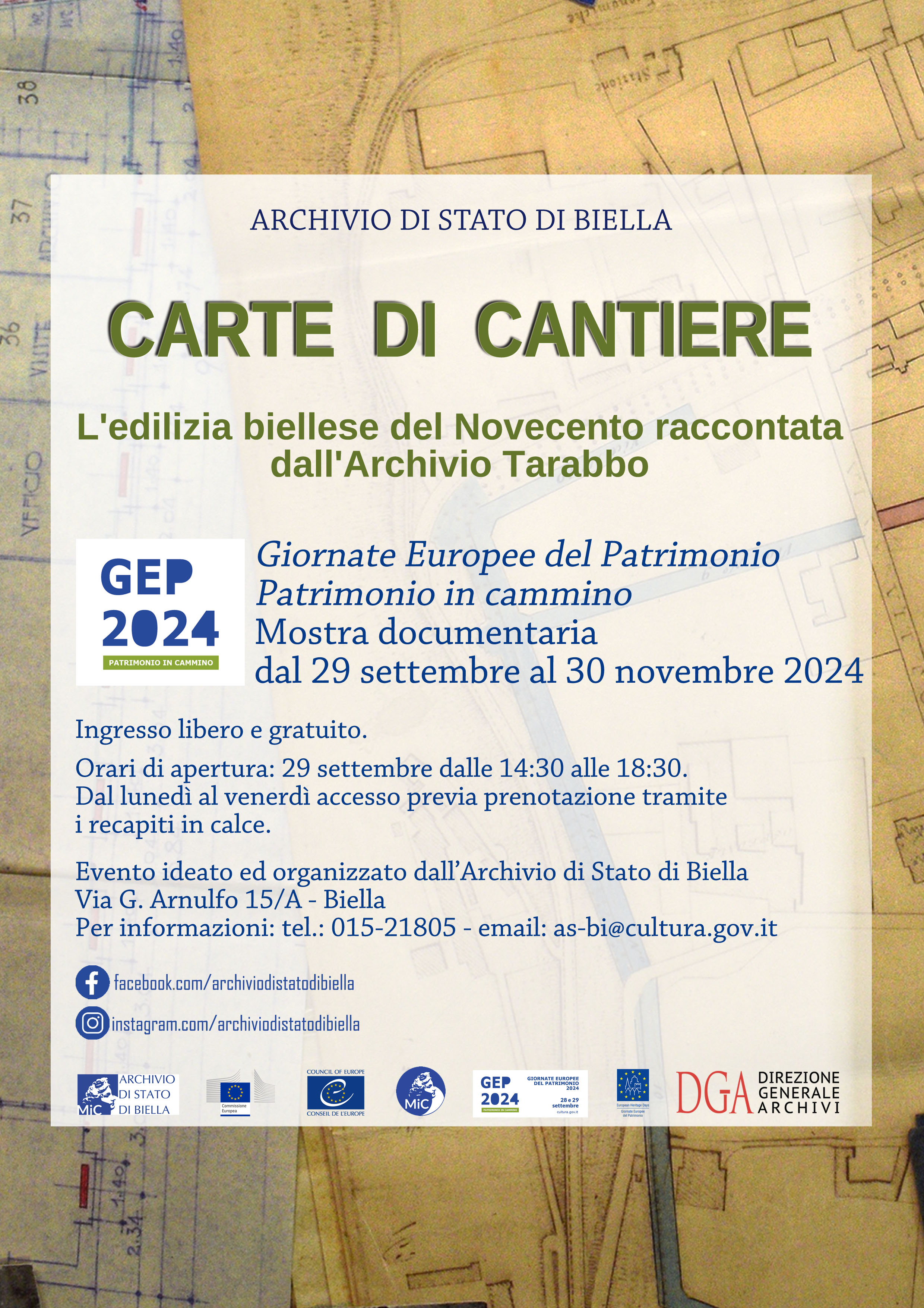 Carte di cantiere. L'edilizia biellese del Novecento raccontata dall'Archivio Tarabbo.
