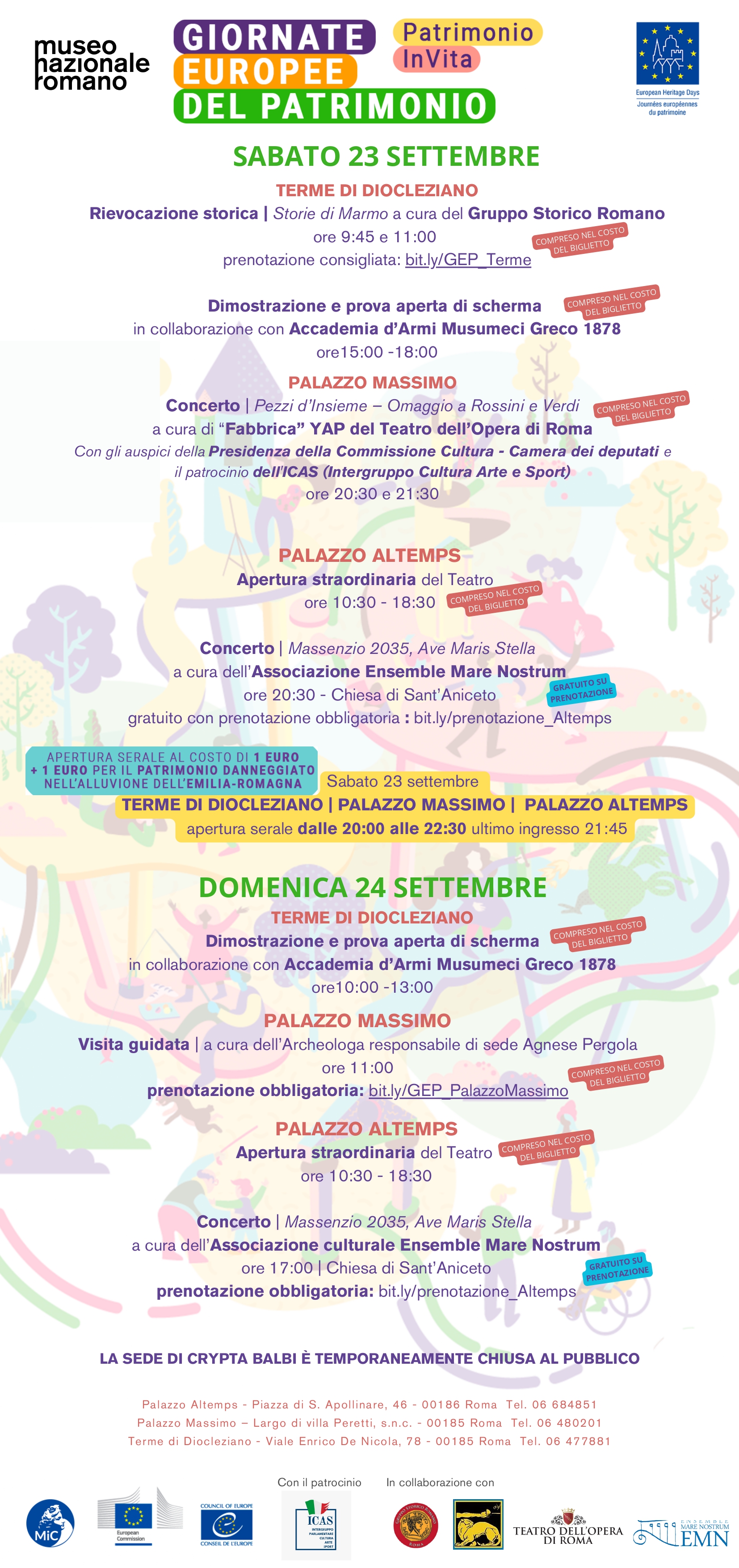 Giornate Europee del Patrimonio al Museo Nazionale Romano a Palazzo Massimo