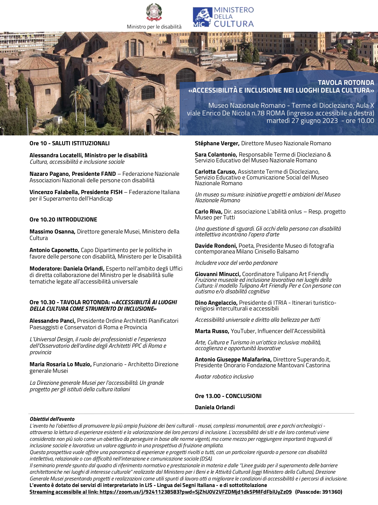 Accessibilità e inclusione nei luoghi della cultura