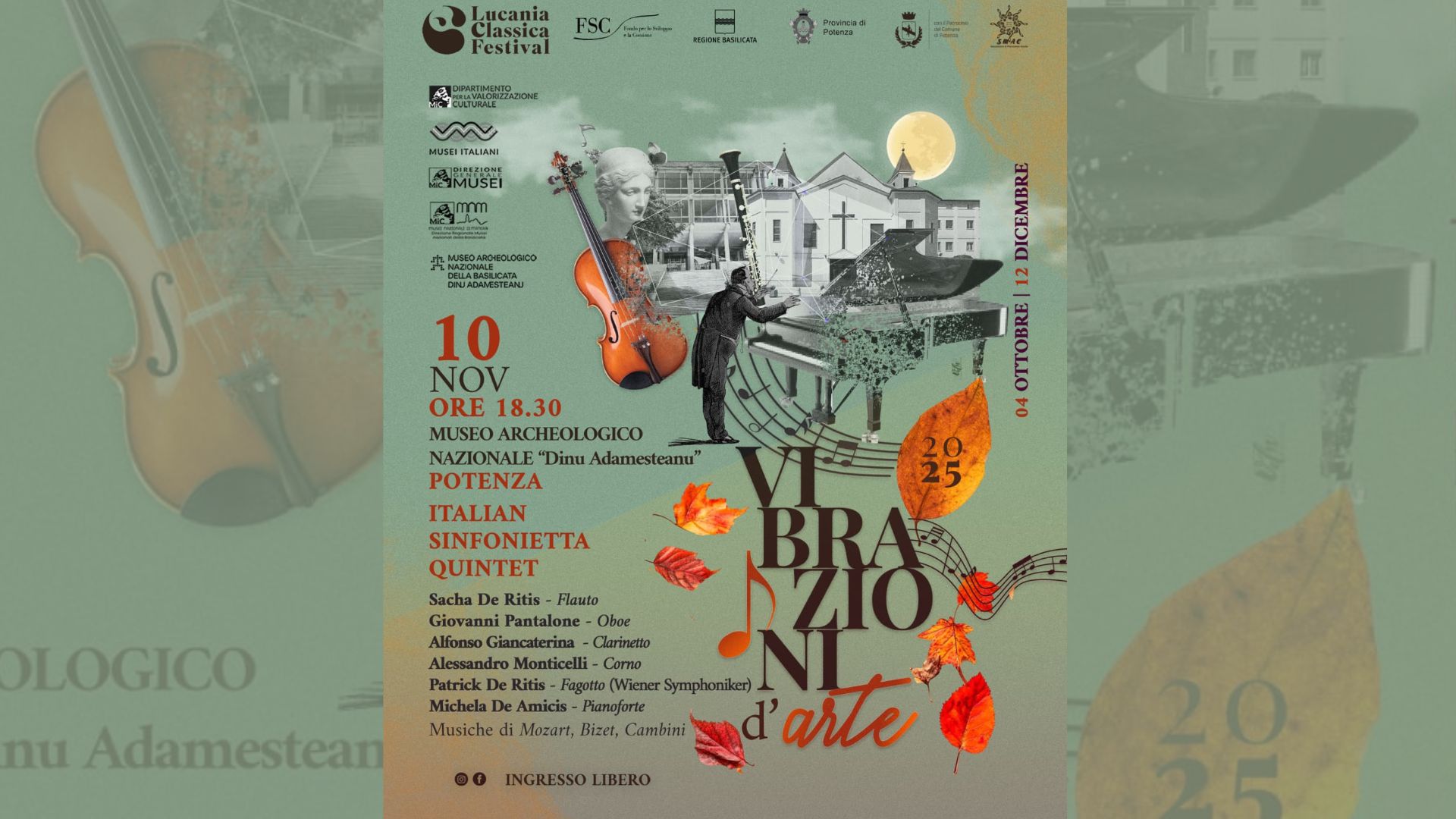 Arte, storia e musica si incontrano al Museo Archeologico Nazionale di Potenza