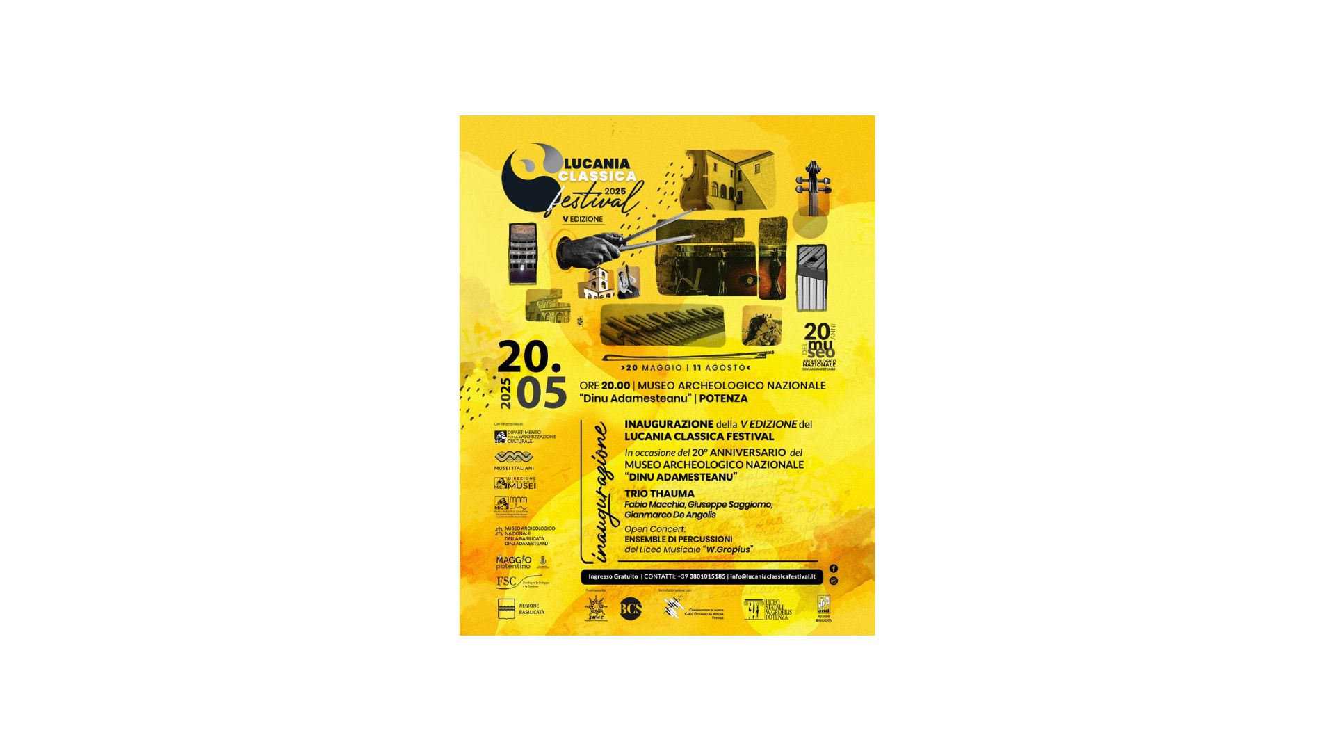 Ventennale del MANP "D. Adamesteanu" - Lucania Classica Festival 2025