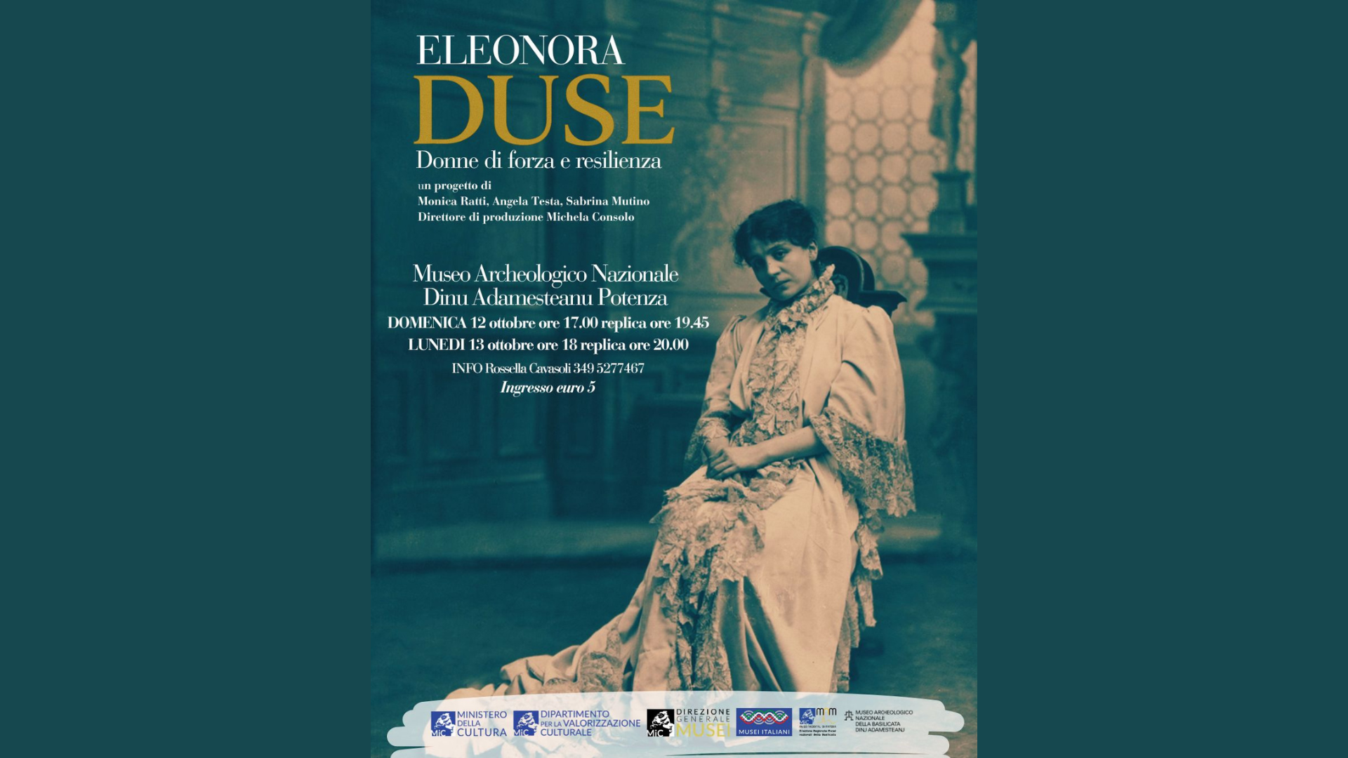DONNE DI FORZA E RESILIENZA | Omaggio a Eleonora Duse al Museo Archeologico Nazionale “Dinu Adamesteanu” di Potenza