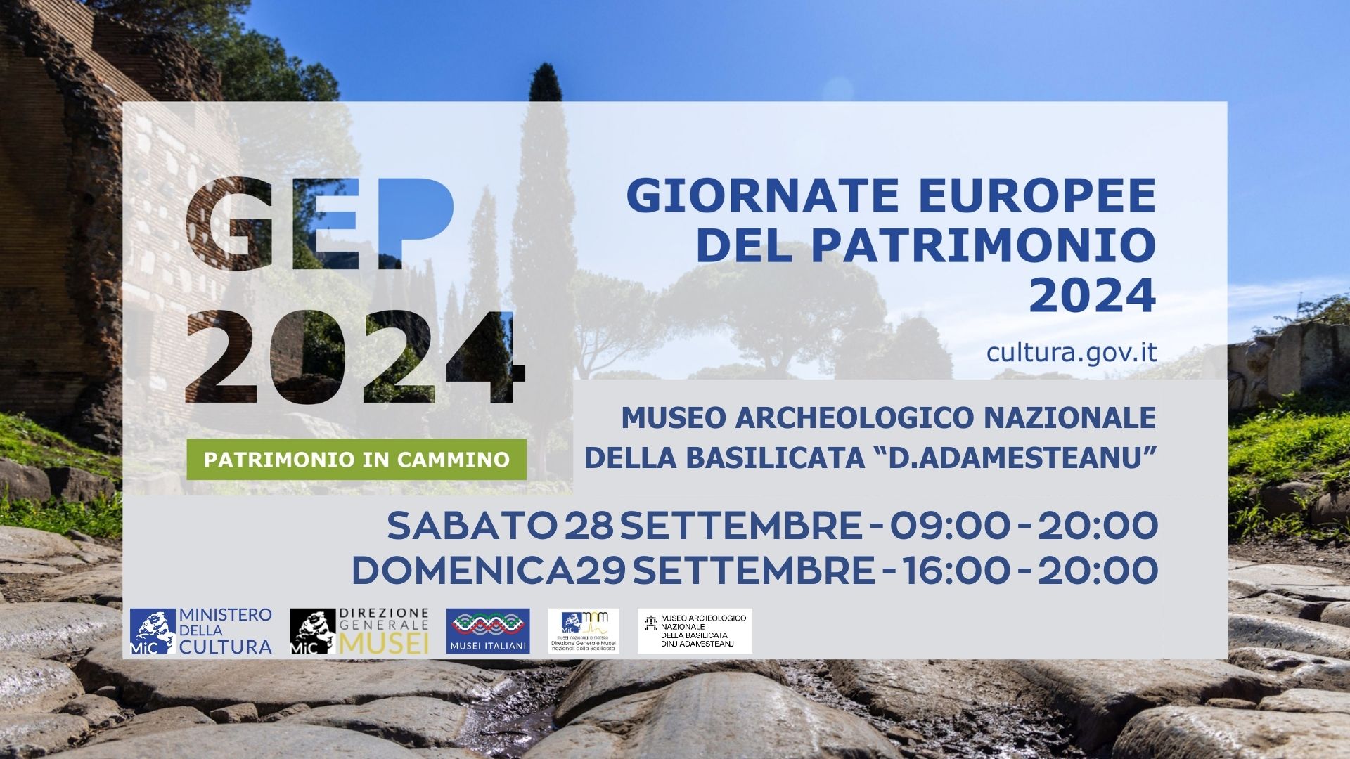 GEP 2024-PATRIMONIO IN CAMMINO AL MUSEO DI POTENZA-EVENTI DIURNI