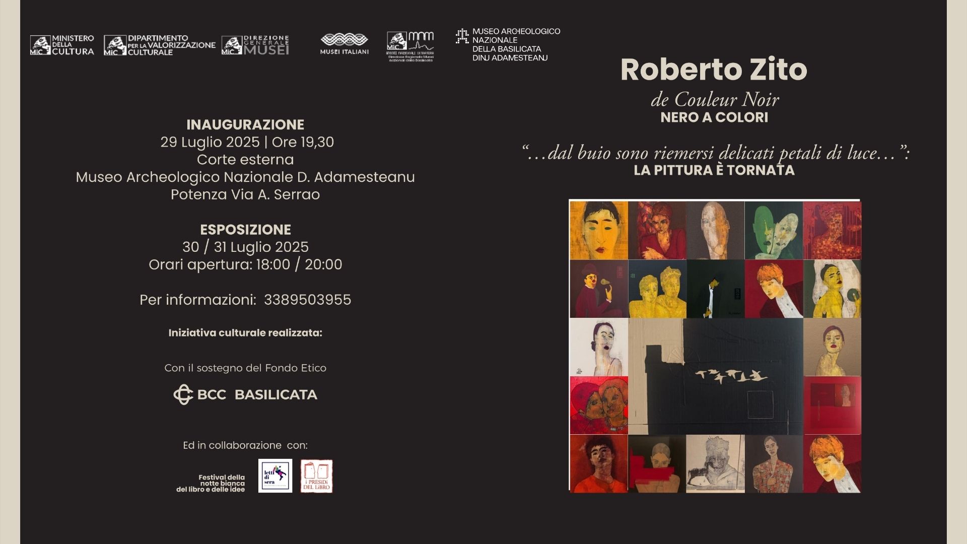 Serata d’arte al Museo Archeologico Nazionale “Dinu Adamesteanu” di Potenza