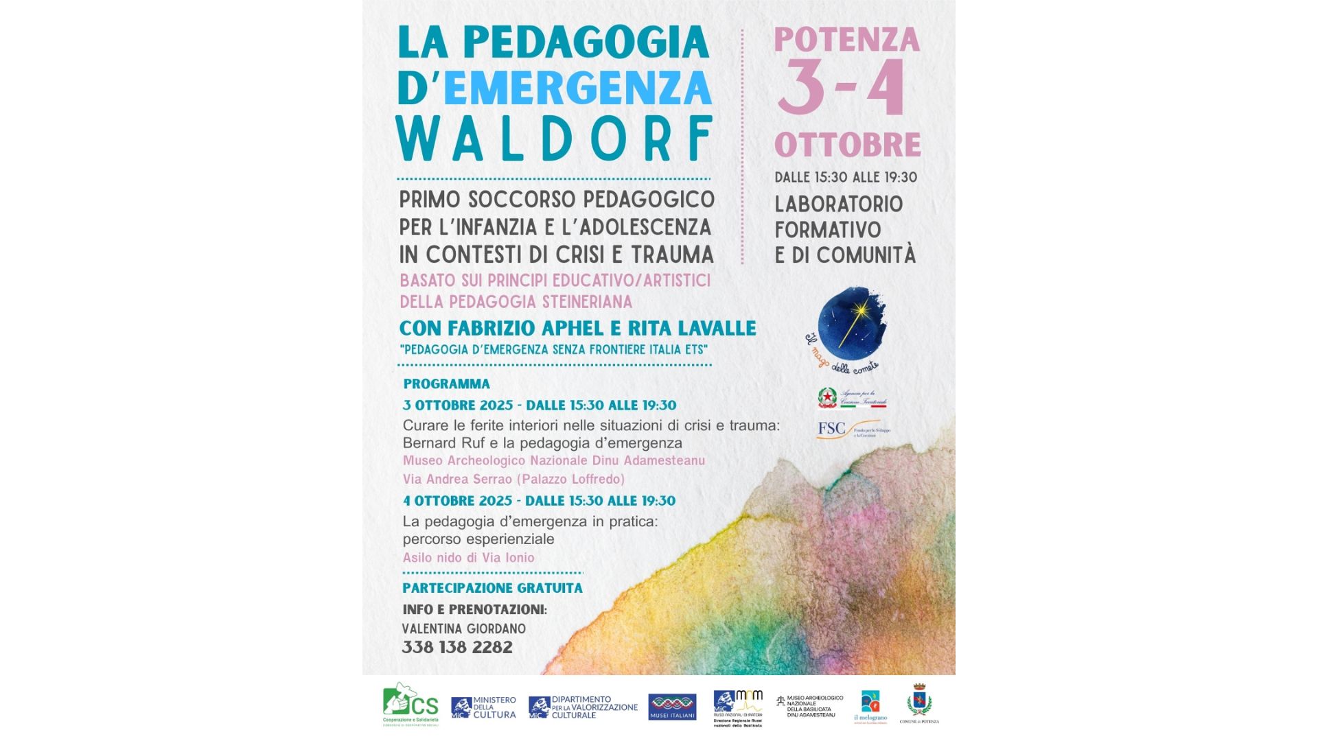 MUSEO ARCHEOLOGICO NAZIONALE "D. Adamesteanu" - POTENZA - La Pedagogia d’emergenza Waldorf - laboratorio formativo e di comunità