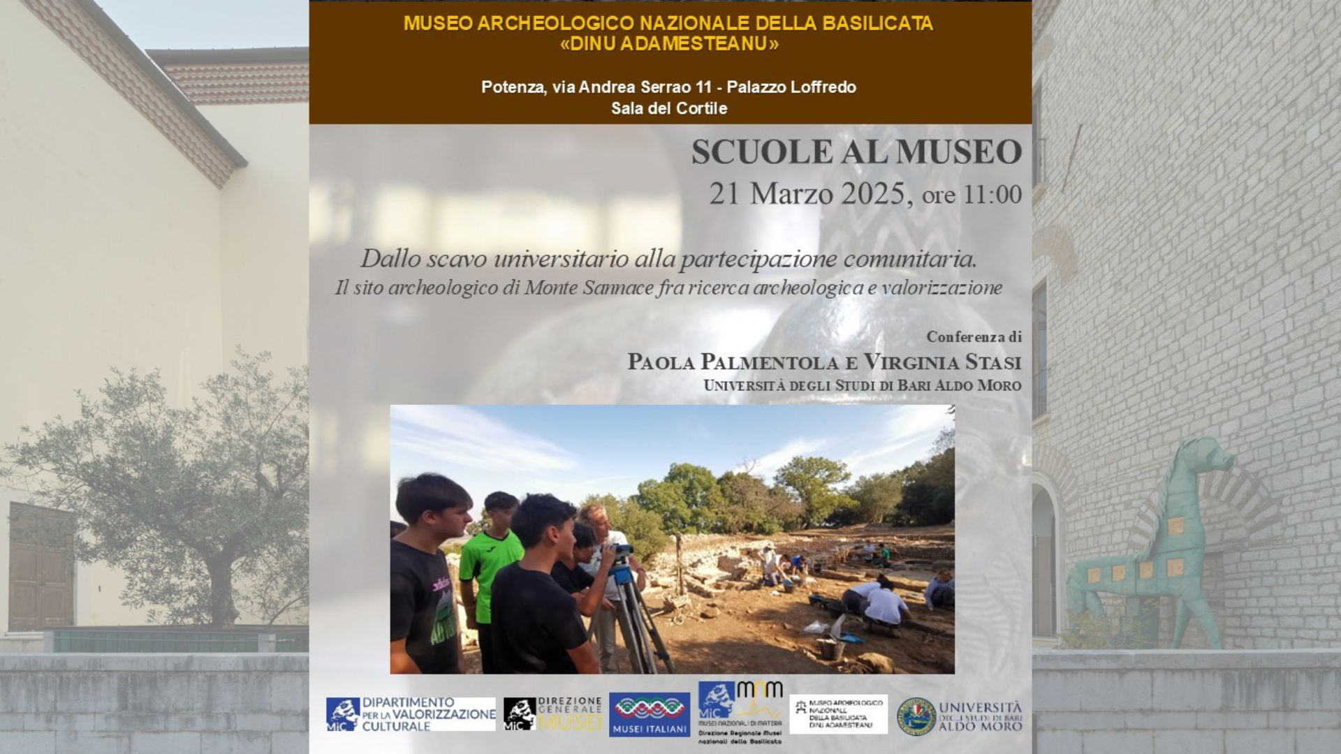 Scuole al Museo - Dallo scavo universitario alla partecipazione comunitaria