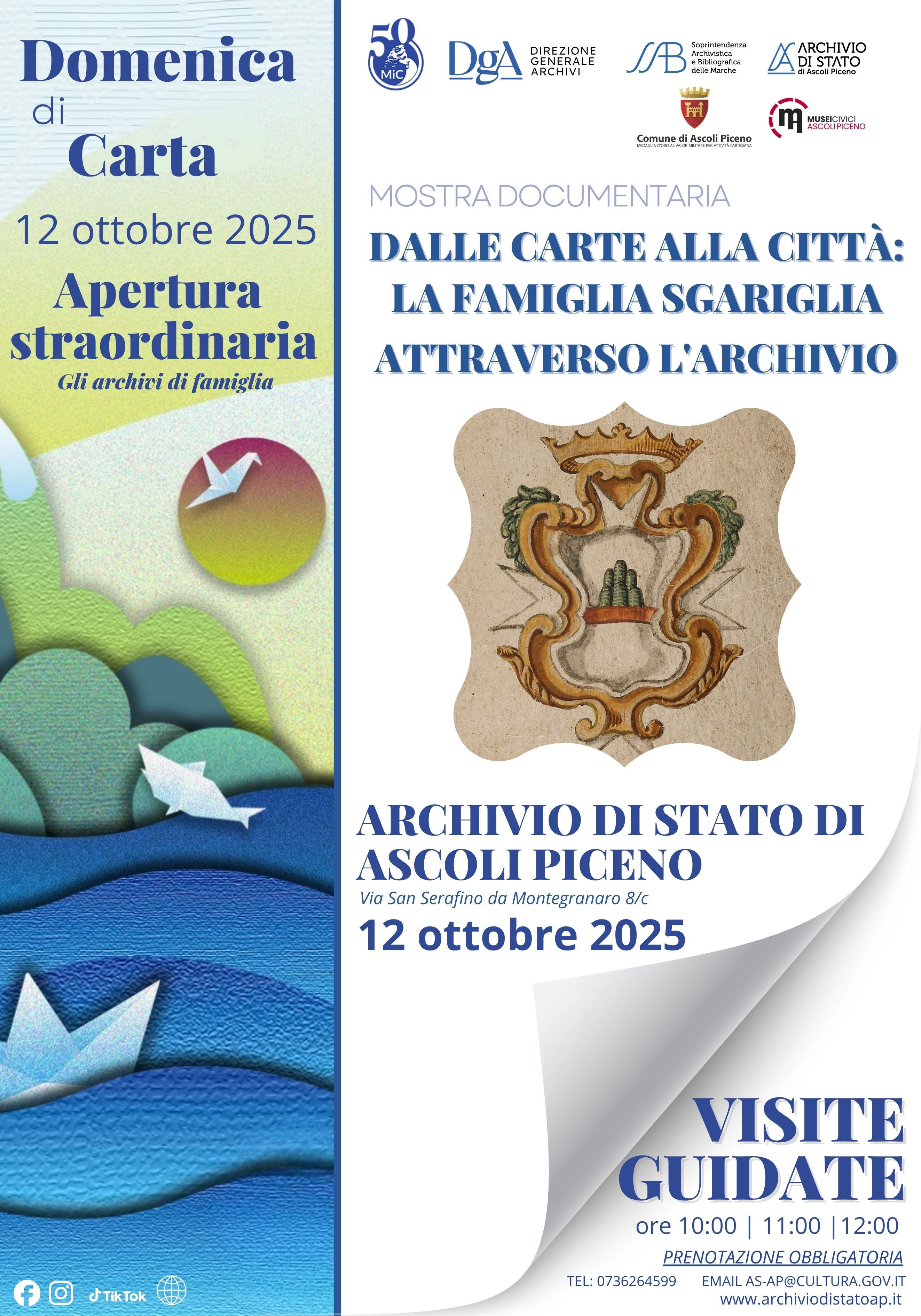 DOMENICA DI CARTA 2025 - MOSTRA DOCUMENTARIA: "DALLE CARTE ALLA CITTÀ: LA FAMIGLIA SGARIGLIA ATTRAVERSO L’ARCHIVIO"