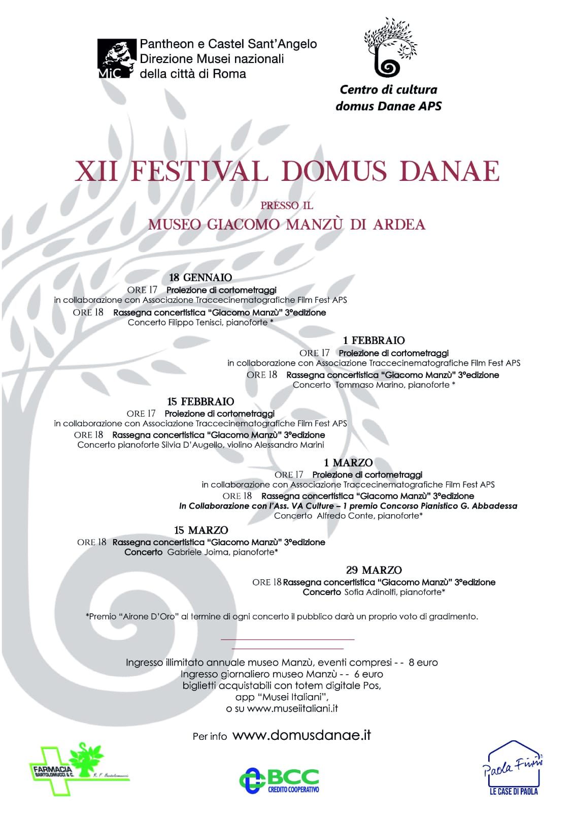 Rassegna concertistica “Giacomo Manzù” 3°edizione