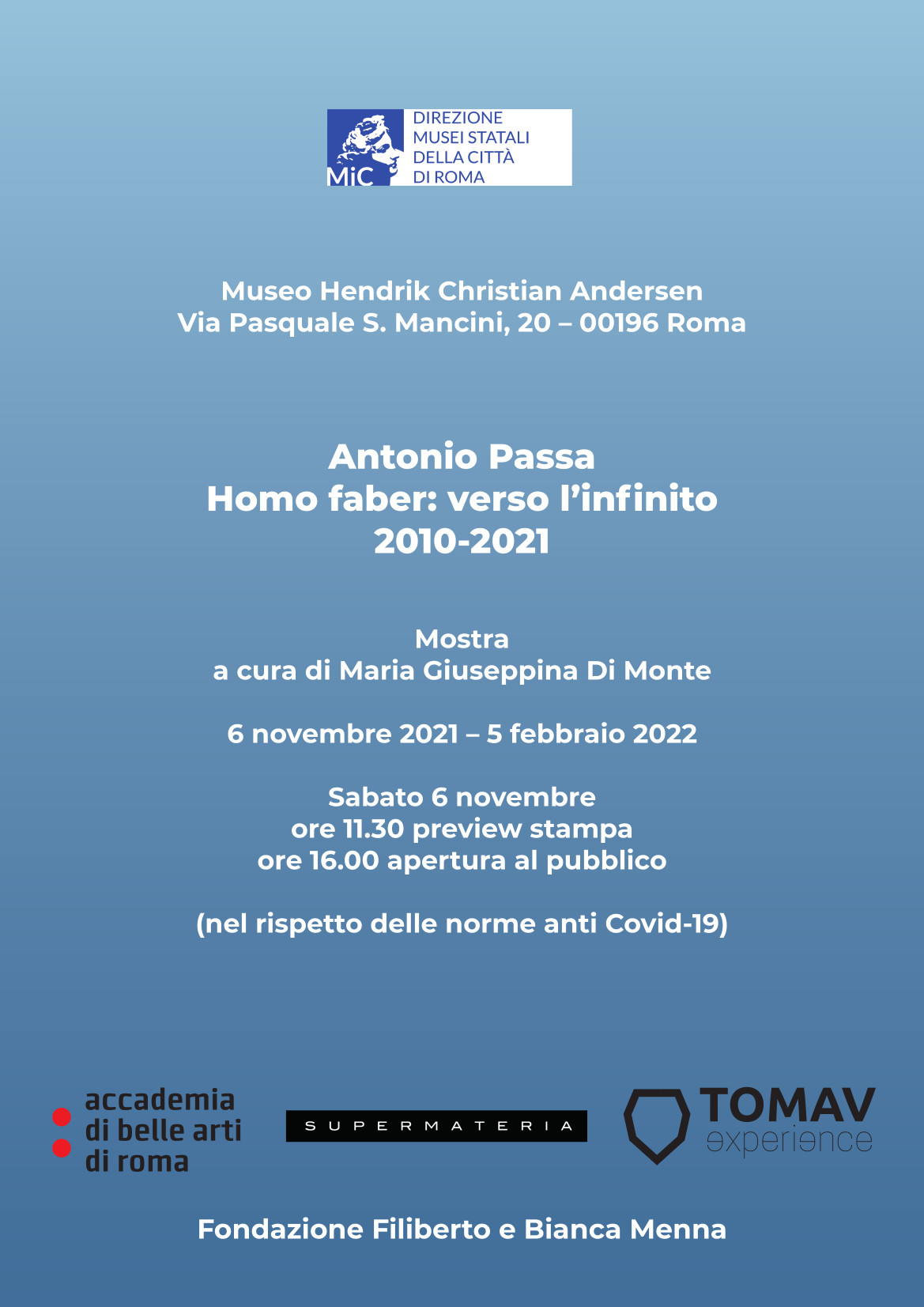 Antonio Passa Homo faber, verso l’infinito 2010-2021