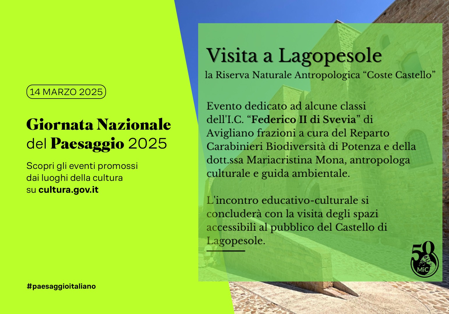 Lagopesole. Giornata nazionale del Paesaggio 2025