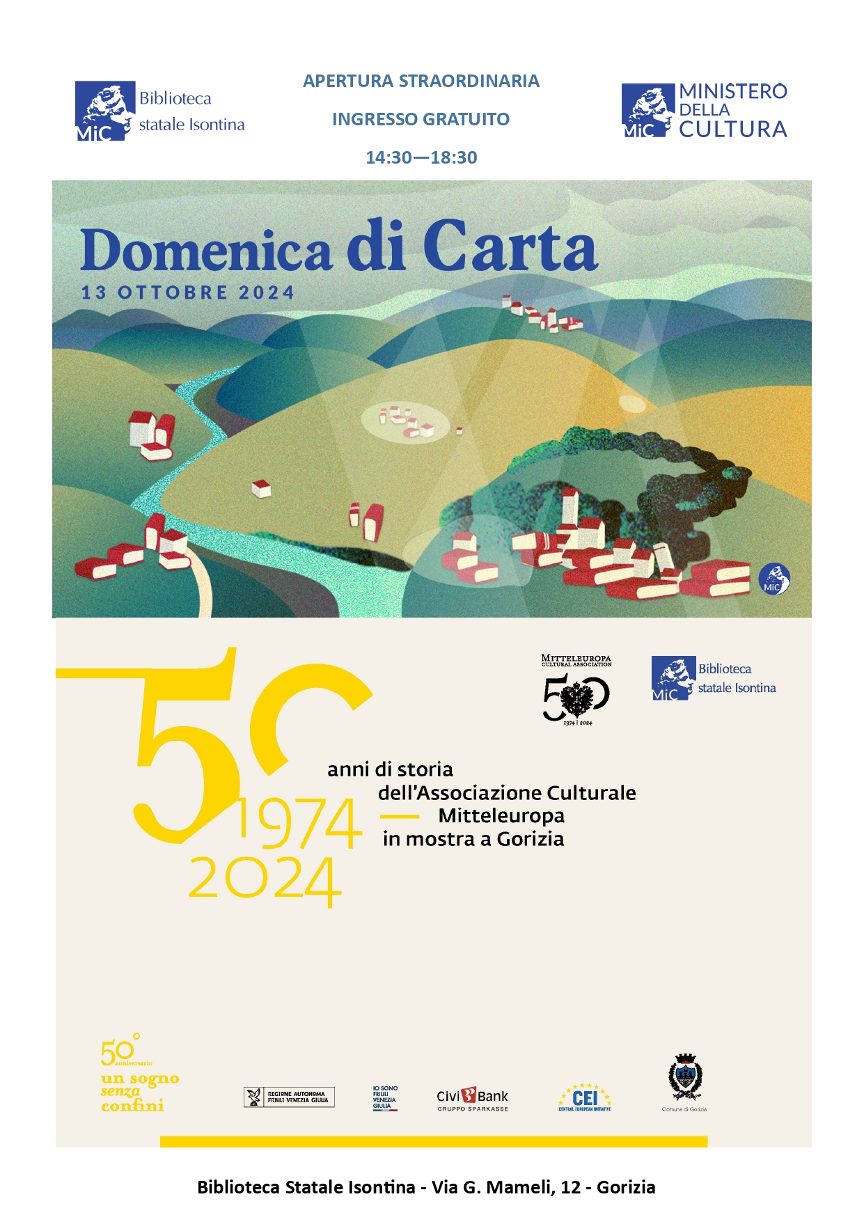 Domenica di Carta 2024 - Mostra 50 anni di storia dell' Associazione Culturale Mitteleuropa