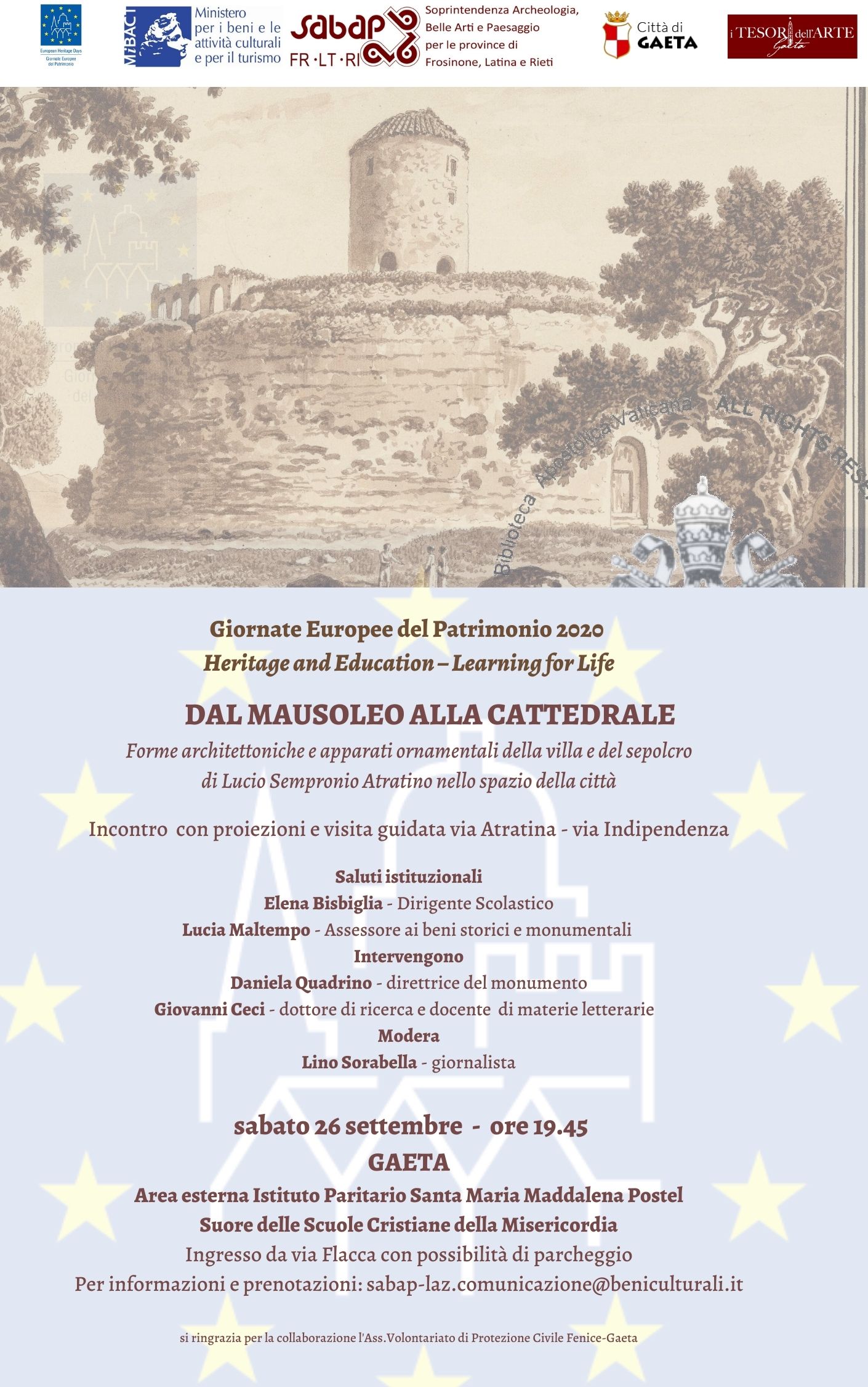 Apertura straordinaria del mausoleo di Lucio Sempronio Atratino