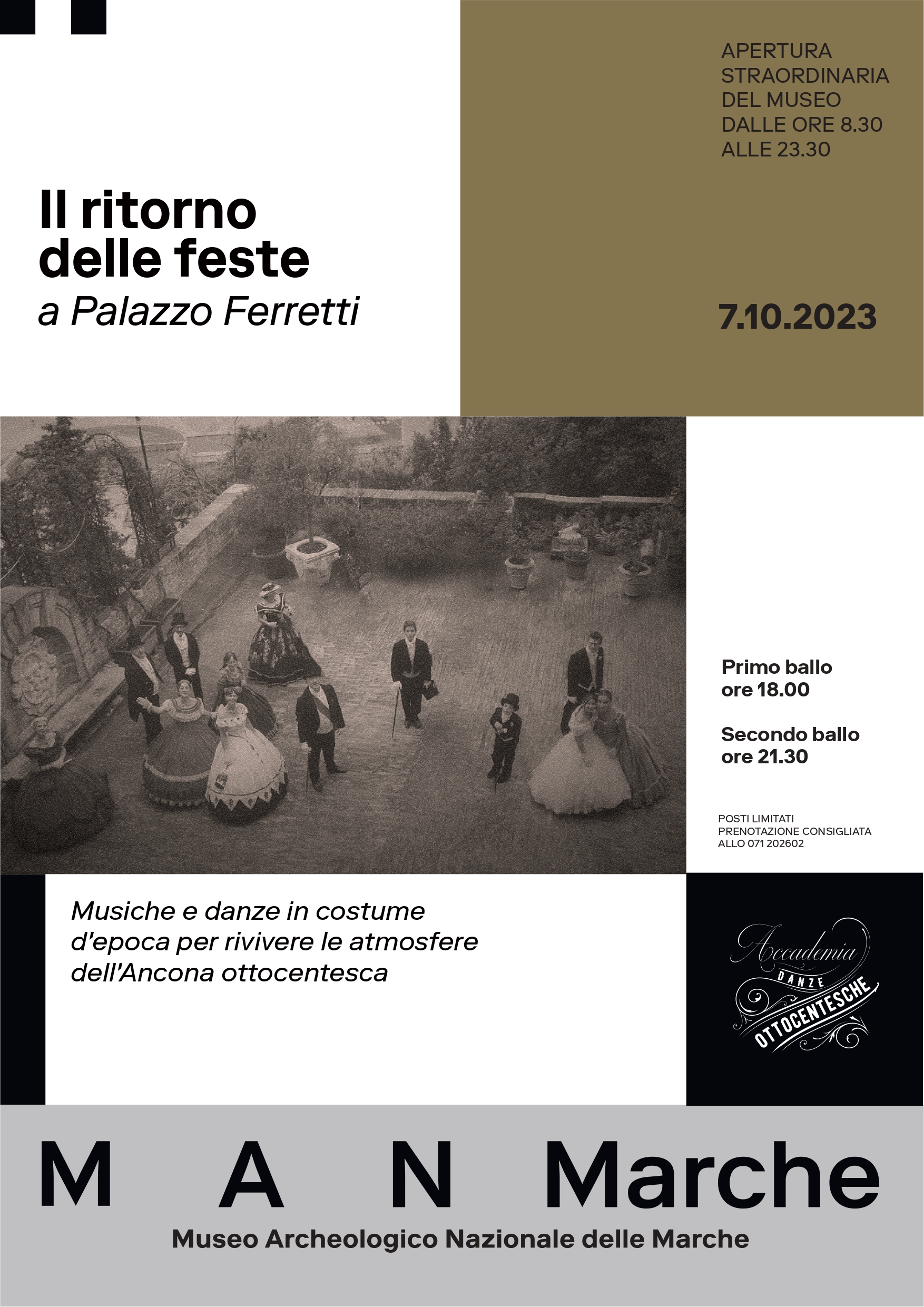 7 ottobre 2023 Notte Bianca di Ancona con il ritorno delle feste a Palazzo Ferretti