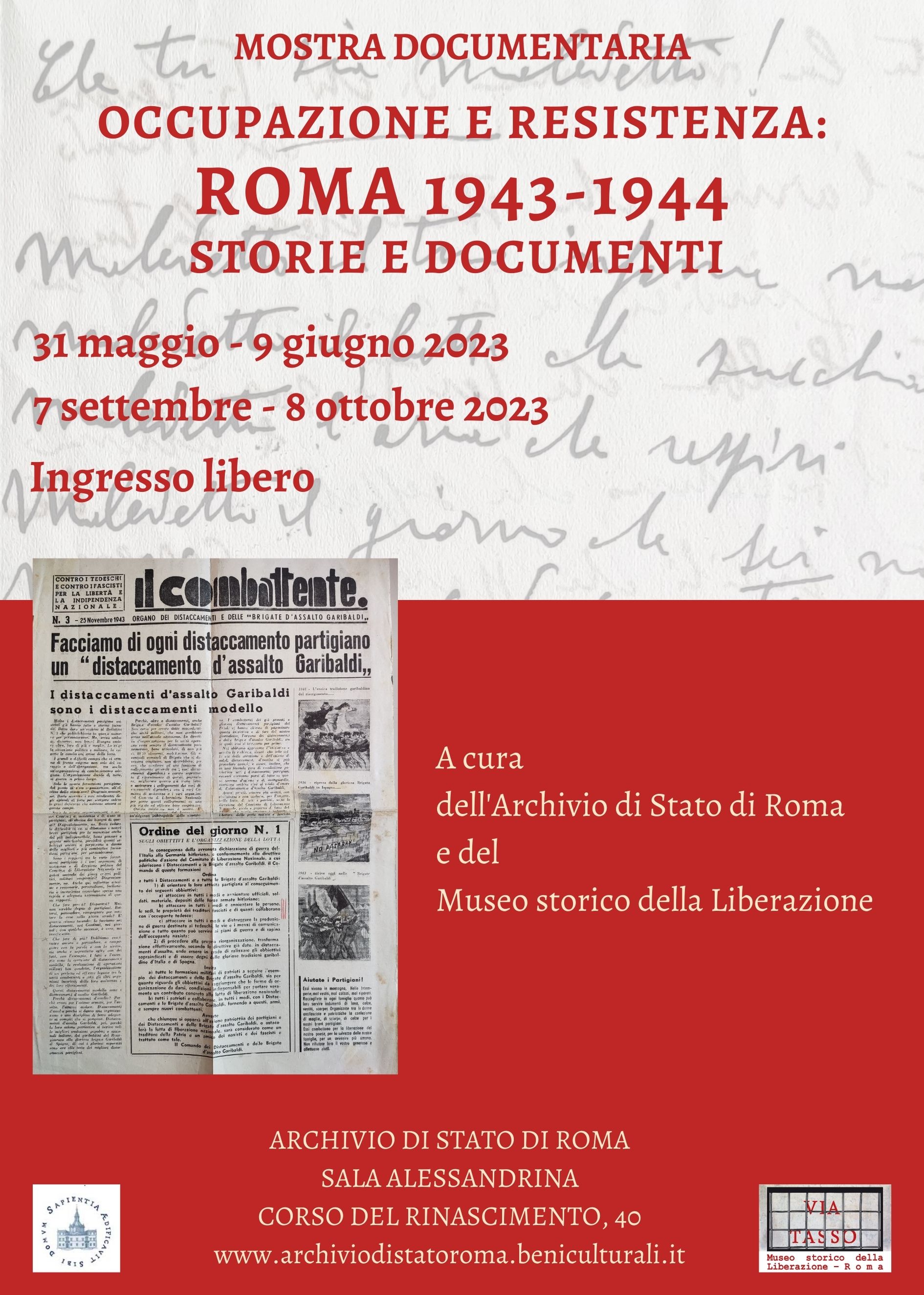 Occupazione e Resistenza: Roma 1943-1944. Storie e documenti