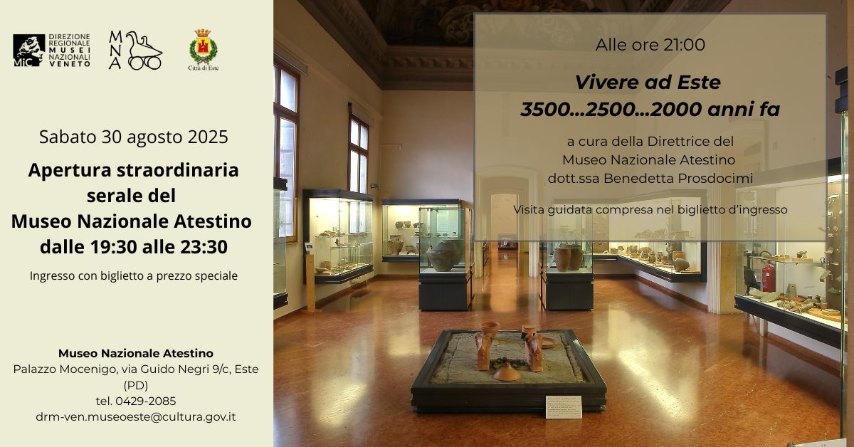 Apertura straordinaria del 9 agosto 2025 - Nerka si racconta. Nuove scoperte dalla tomba simbolo di Este - Museo Nazionale Atestino (Este - PD)