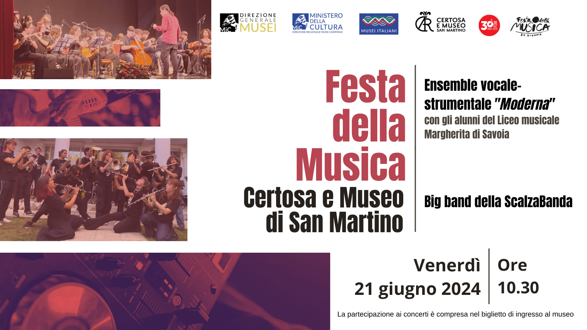 Festa della Musica 2024 alla Certosa e Museo di San Martino