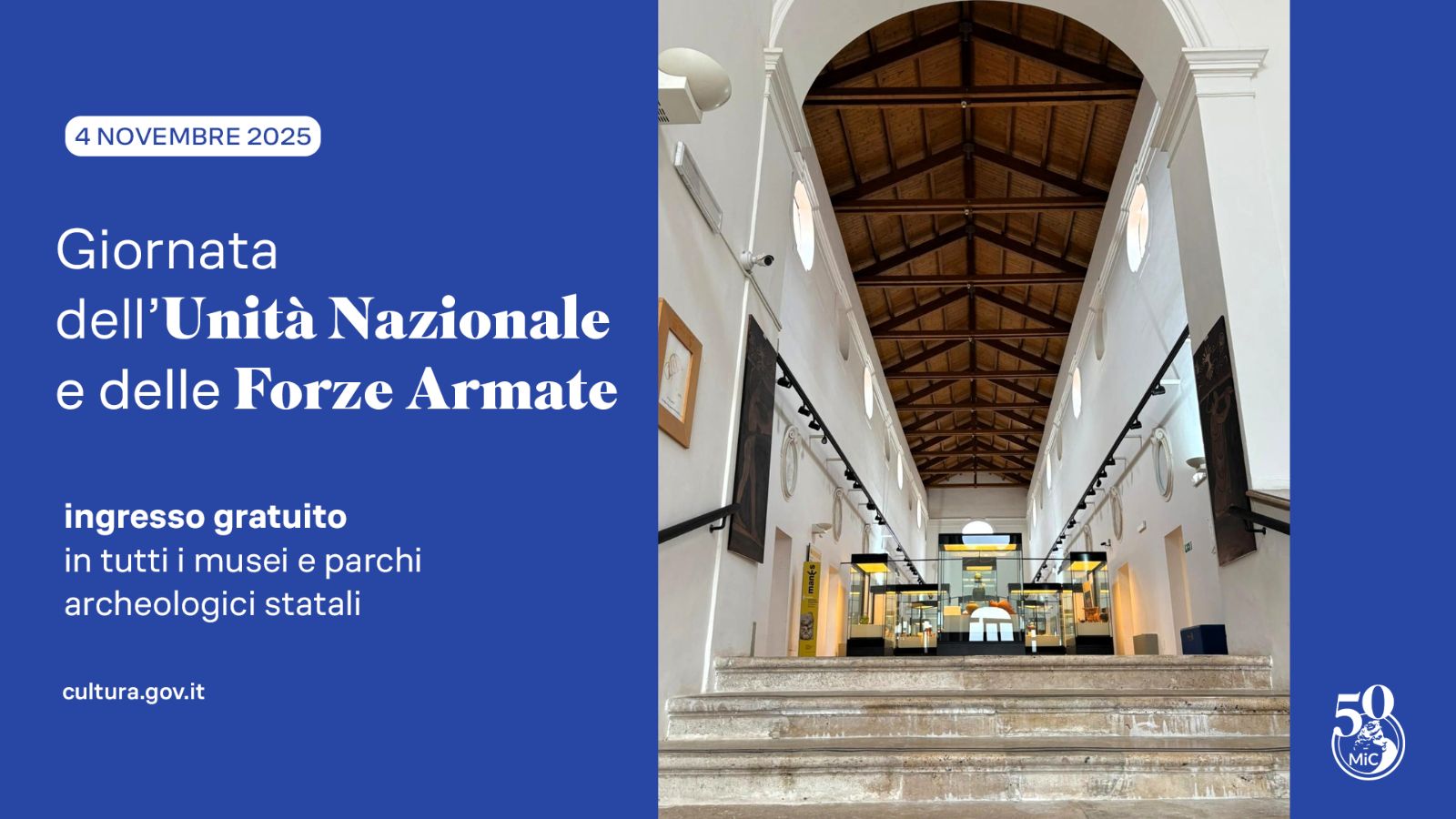 4 novembre 2025 ingresso gratuito al Museo archeologico nazionale di Eboli