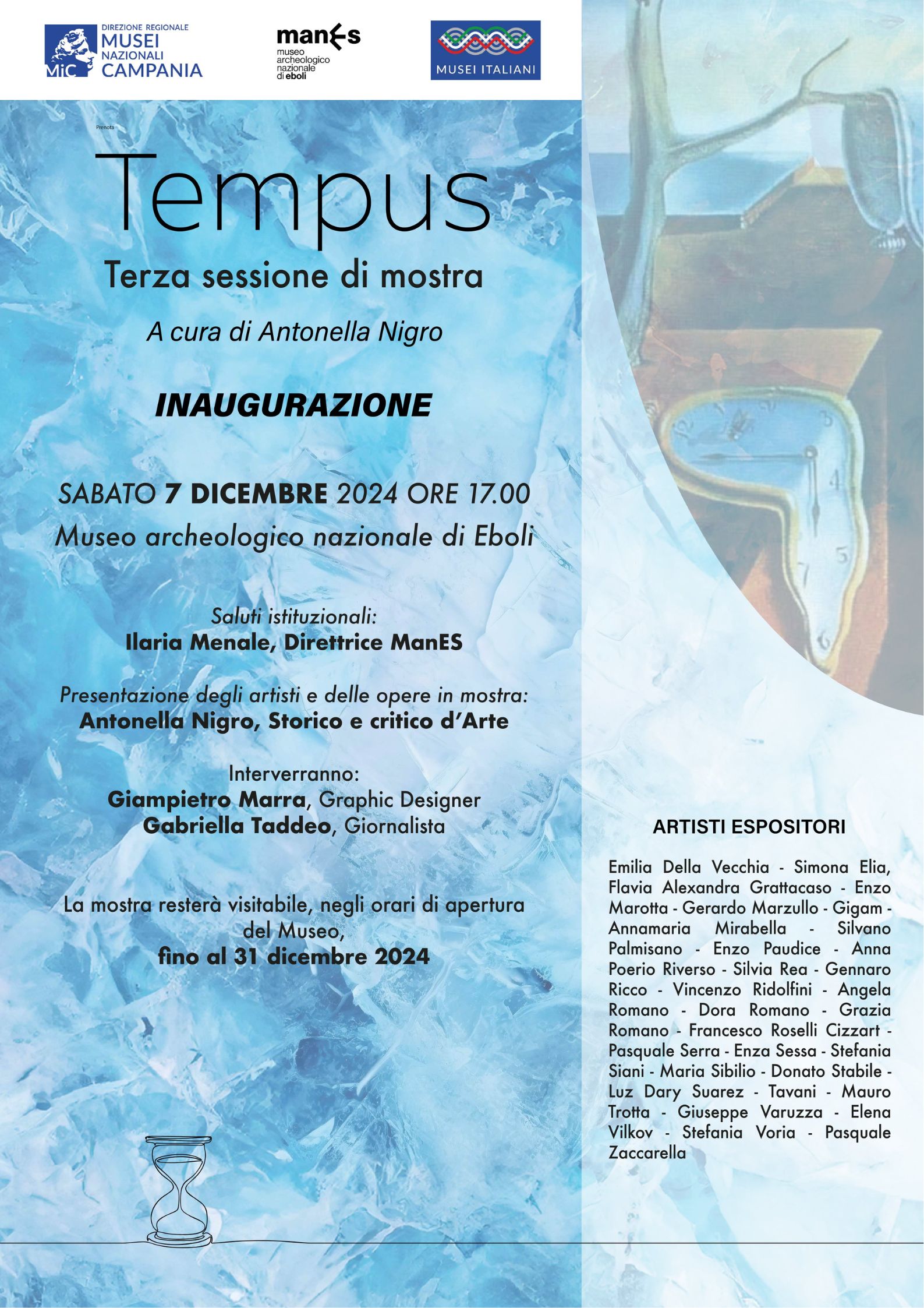 "Tempus - terza sessione" al Museo archeologico nazionale di Eboli