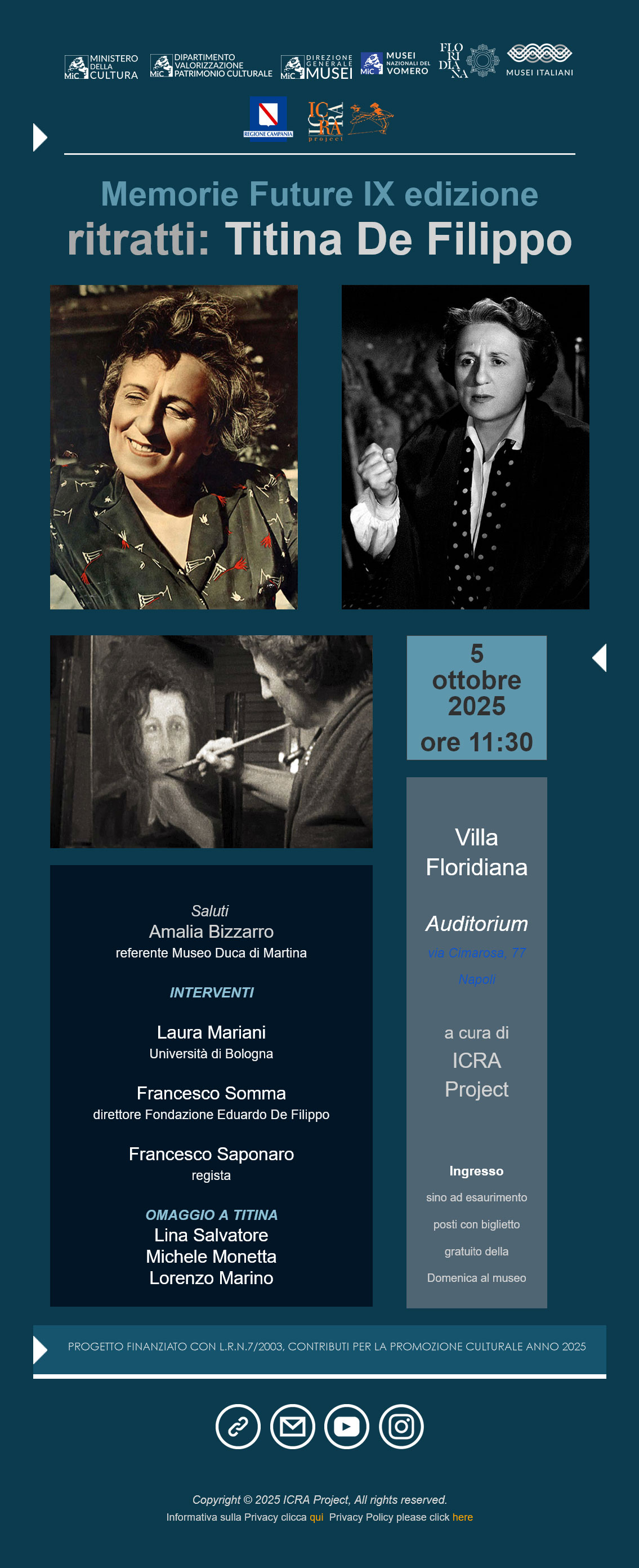 MEMORIE FUTURE | IX edizione | Ritratti | Titina De Filippo