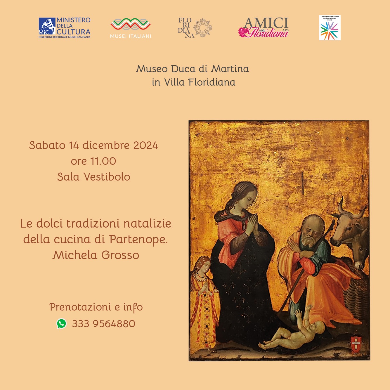 Museo Duca di Martina - Le dolci tradizioni natalizie della cucina di Partenope. L'arte e la storia a tavola