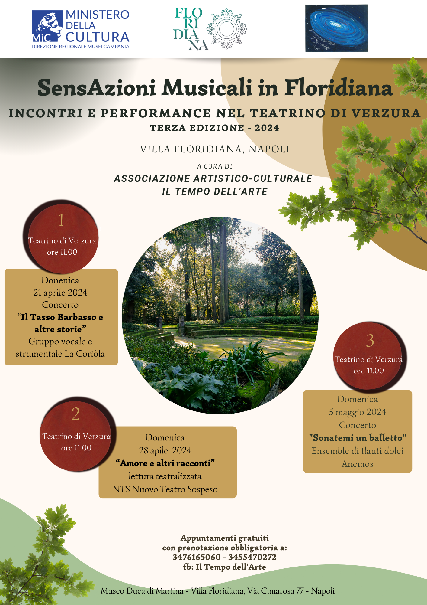 SensAzioni musicali in Floridiana – Terza Edizione - Teatrino di Verzura