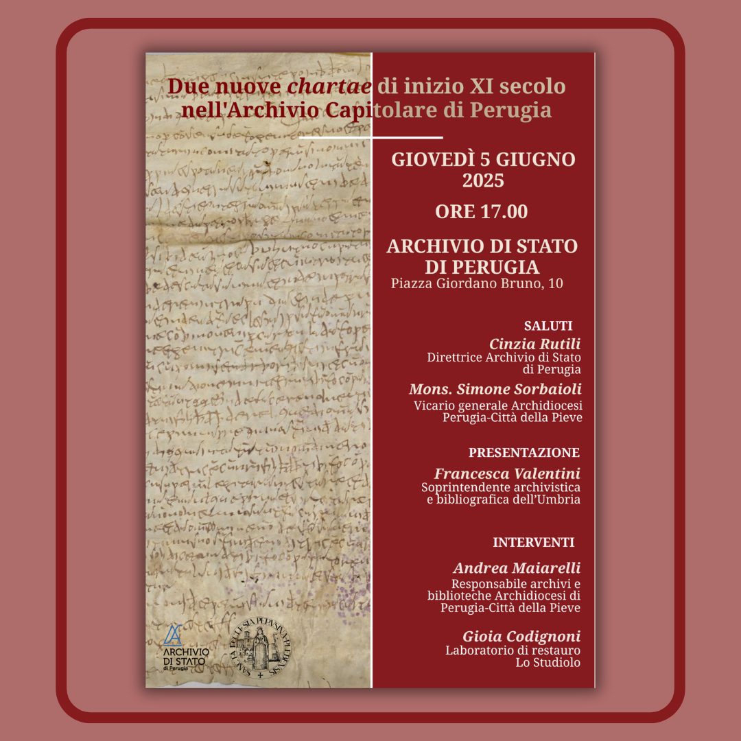 Due nuove chartae di inizio XI secolo nell'Archivio Capitolare di Perugia