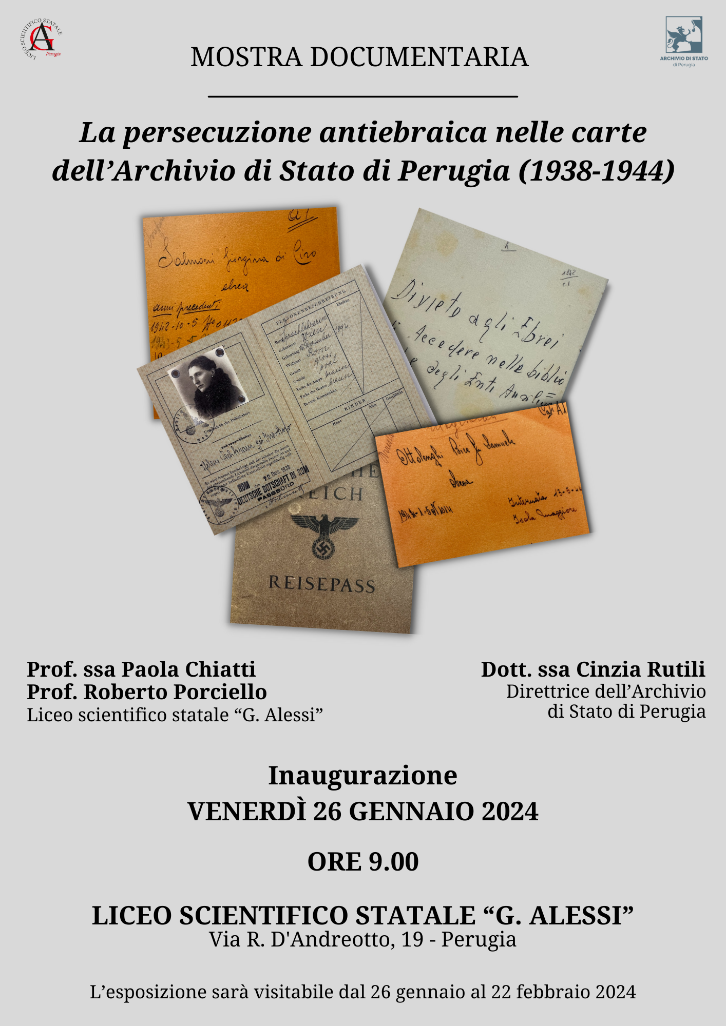 “La persecuzione antiebraica nelle carte dell’Archivio di Stato di Perugia (1938-1944)”
