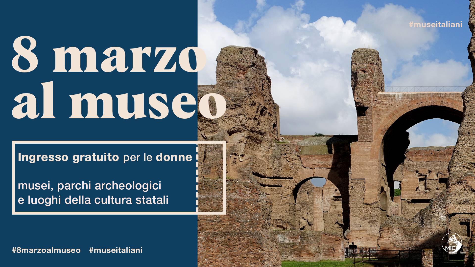 8 marzo alle Terme di Caracalla, ingresso gratuito per le donne