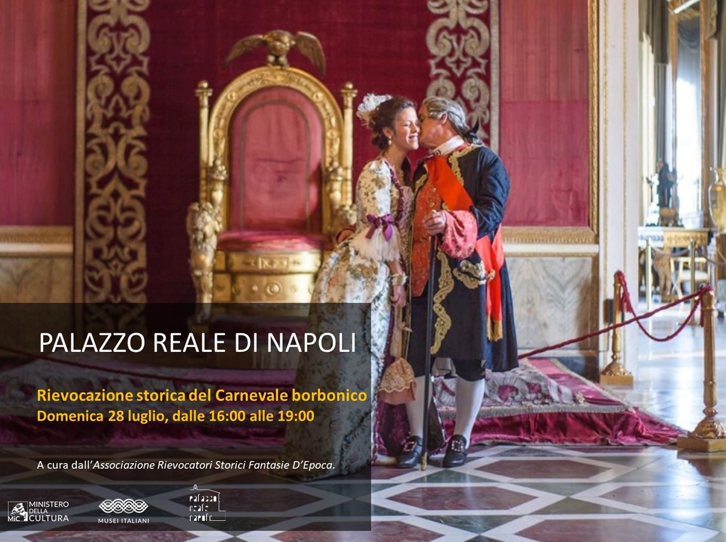 Il Palazzo Reale di Napoli ospita una rievocazione storica del Carnevale borbonico