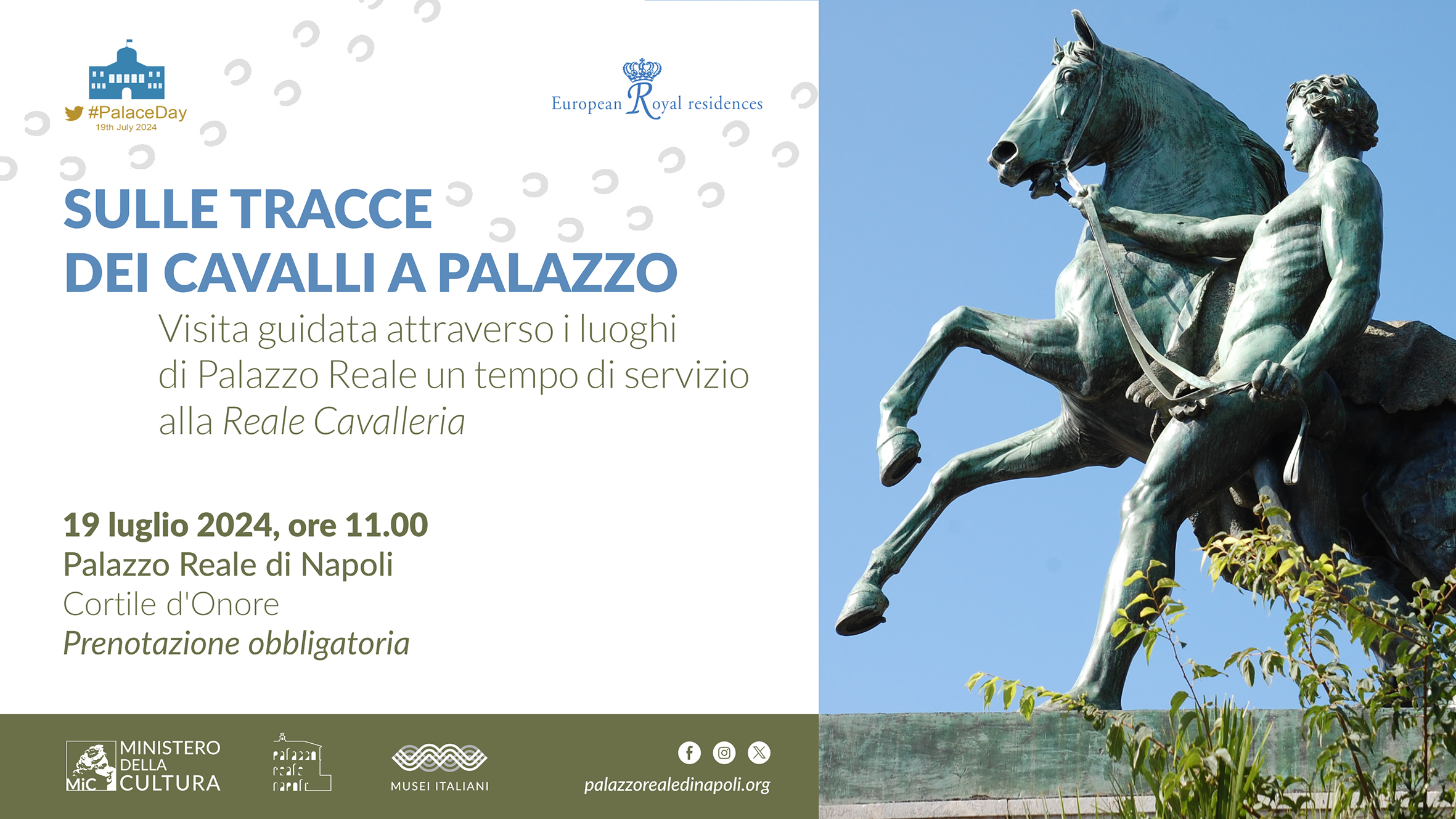 "Sulle tracce dei cavalli a Palazzo" - Visita guidata attraverso i luoghi di Palazzo Reale un tempo di servizio alla Reale Cavalleria