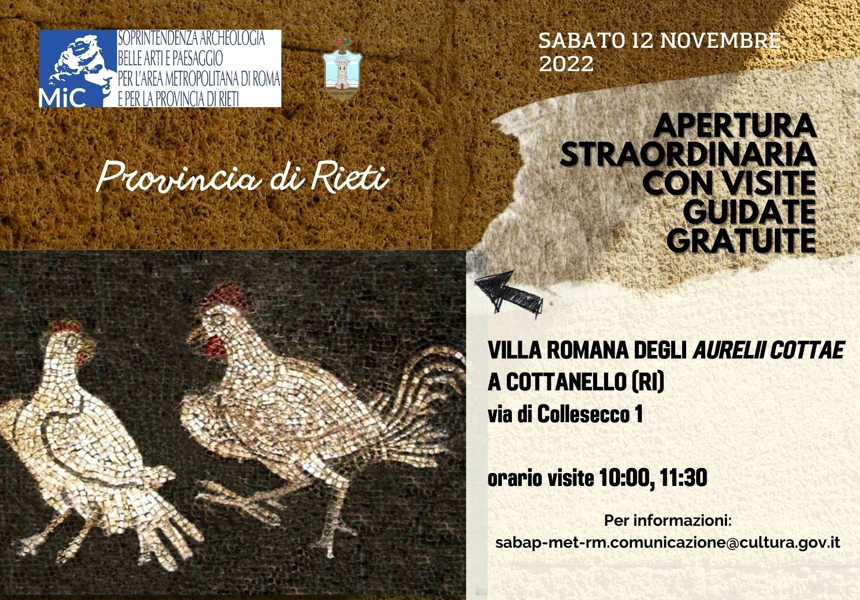 Villa degli Aurelii Cottae - apertura straordinaria