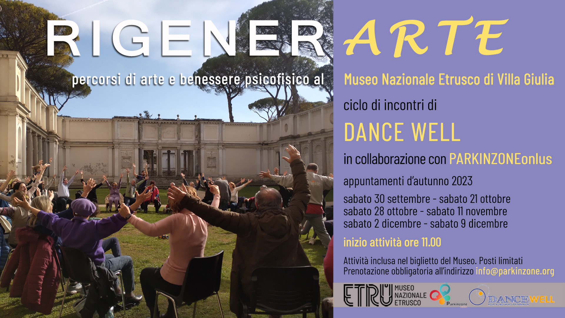 RIGENER_ARTE - Percorsi di arte e benessere psicofisico a Villa Giulia