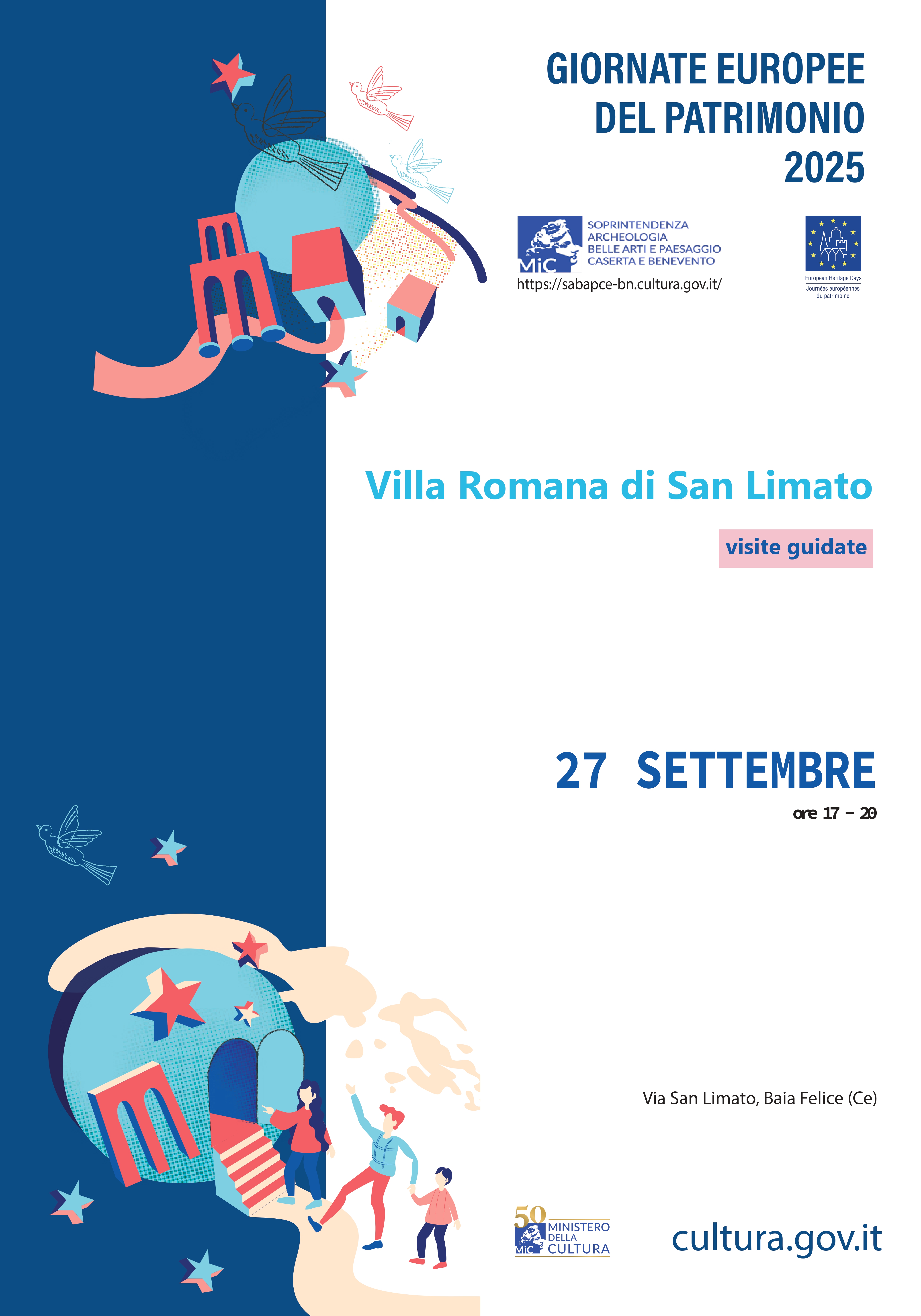 GEP 2025 La Soprintendenza Archeologia belle arti e paesaggio apre i siti ministeriali organizzando visite guidate. Ingresso gratuito