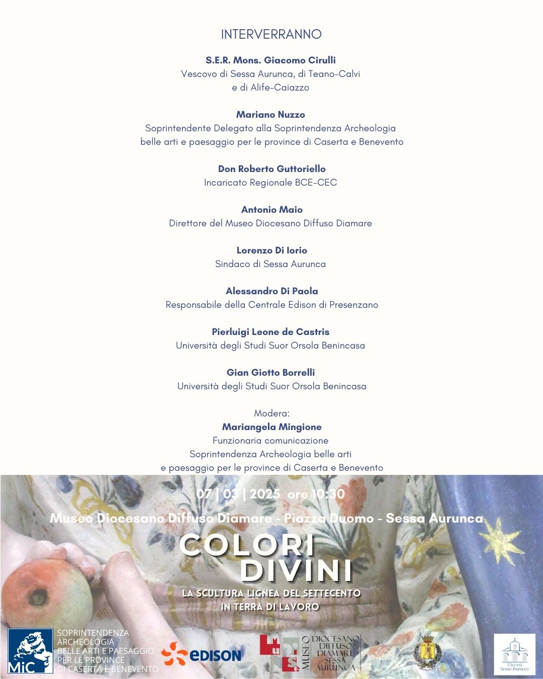 Colori Divini, il 7 marzo al Museo diocesano di Sessa Aurunca la presentazione del progetto espositivo della Soprintendenza Abap per le province di Caserta e Benevento