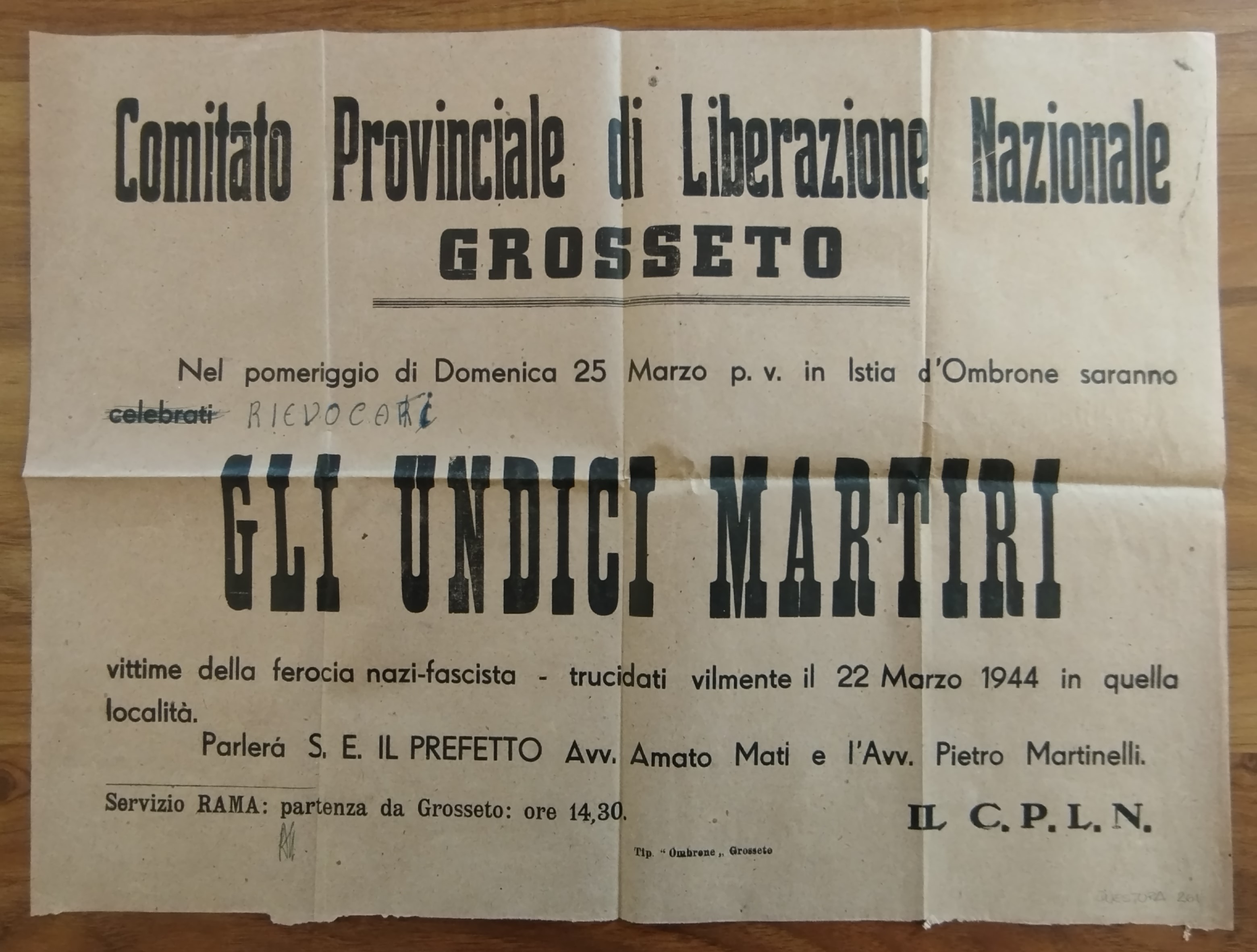 80° della Liberazione italiana. Mostra documentaria