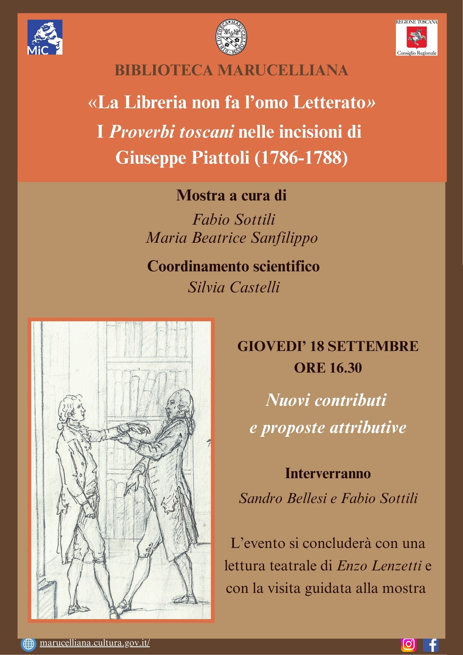 Mostra «La Libreria non fa l’omo Letterato». I Proverbi toscani nelle incisioni di Giuseppe Piattoli (1786-1788), evento conclusivo