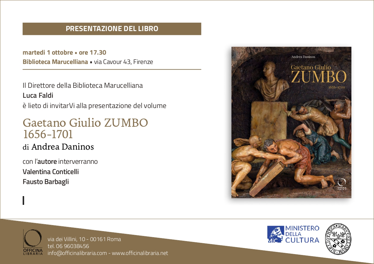 Presentazione del libro di Andrea Daninos: Gaetano Giulio Zumbo, 1656-1701
