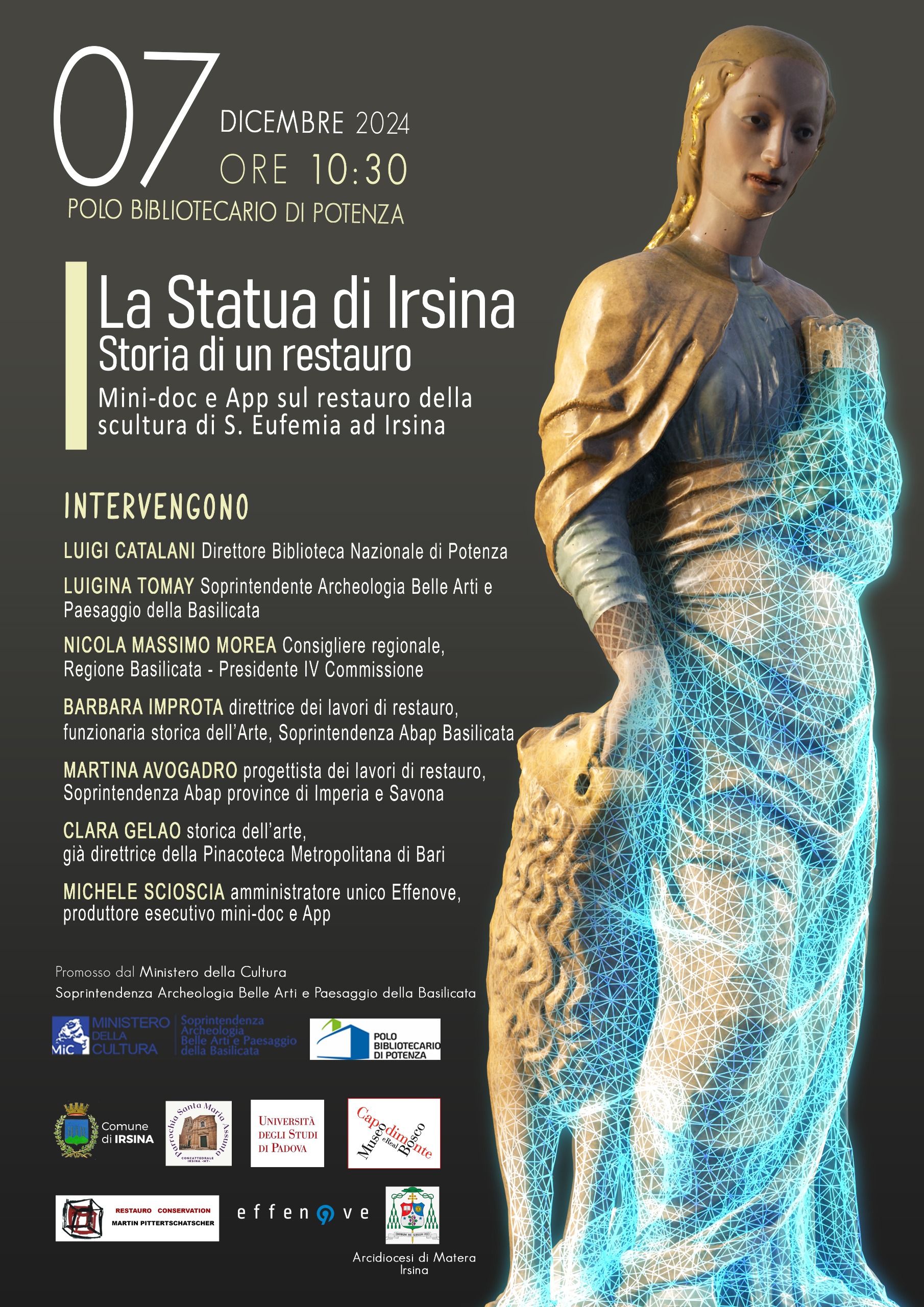 La statua di Irsina. Storia di un restauro. Mini-doc e App sul restauro della scultura di S. Eufemia ad Irsina