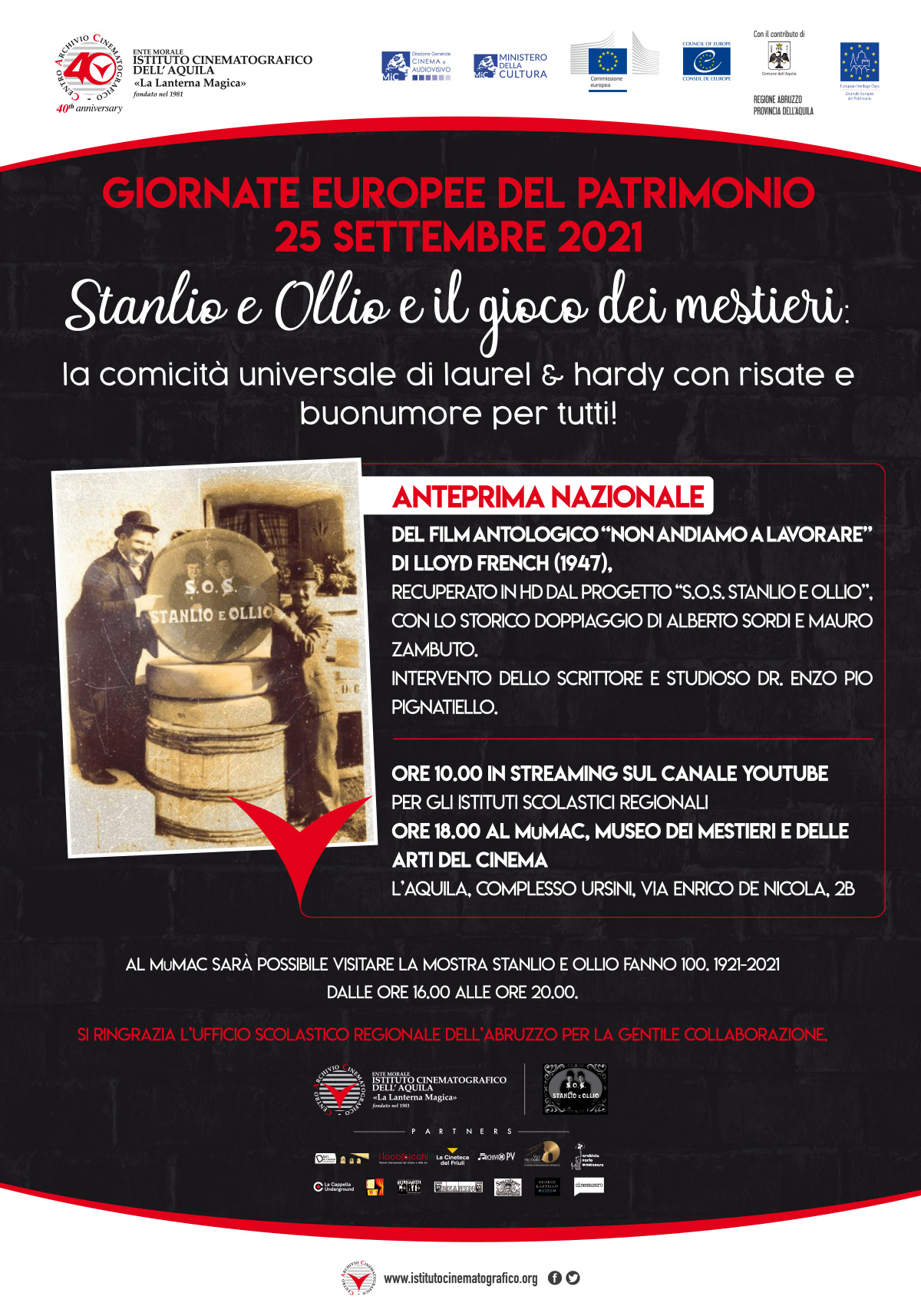“STANLIO, OLLIO E IL GIOCO DEI MESTIERI: LA COMICITA’UNIVERSALE DI LAUREL & HARDY con RISATE E BUONUMORE PER TUTTI!”