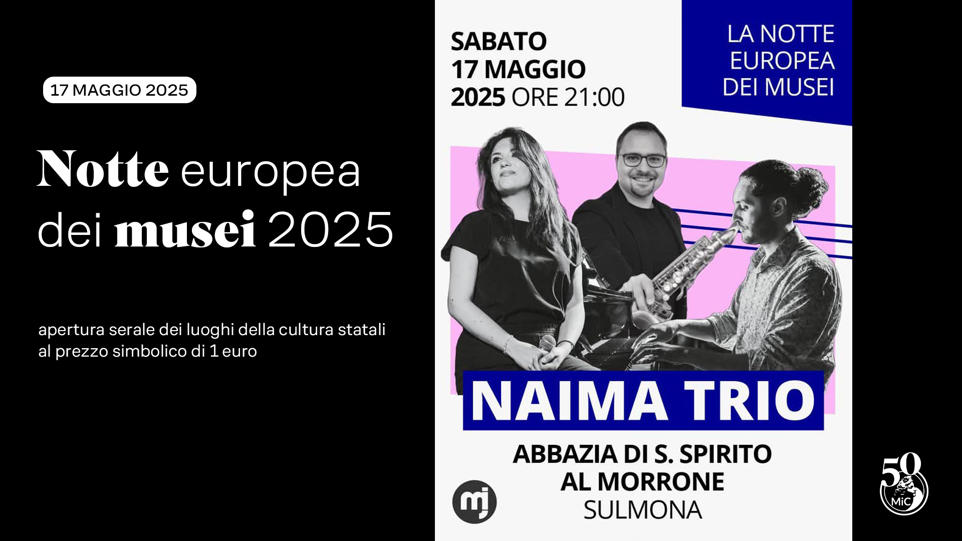 Notte Europea dei Musei 2025